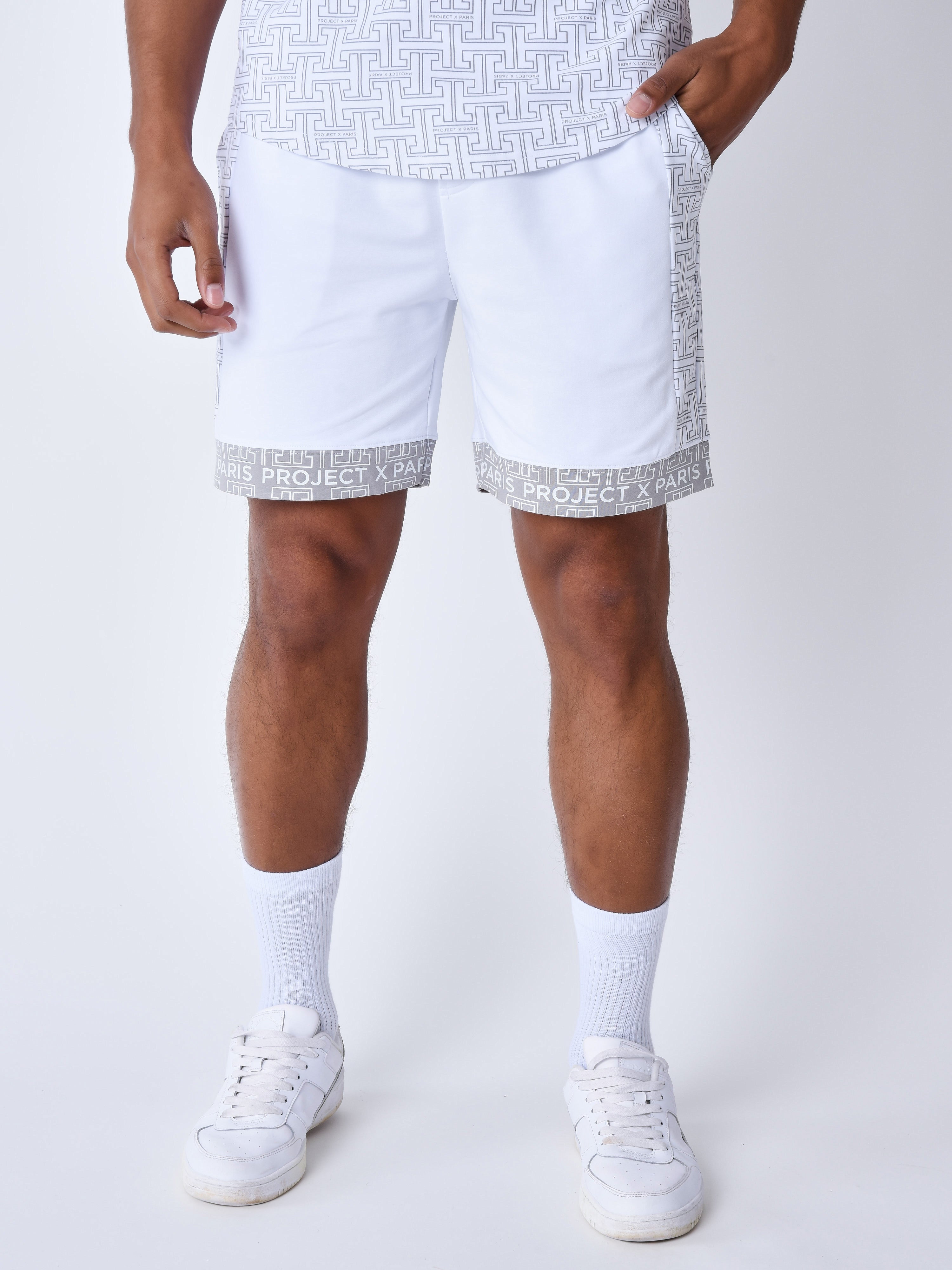 Pantaloni scurți cu imprimeu labirint-2