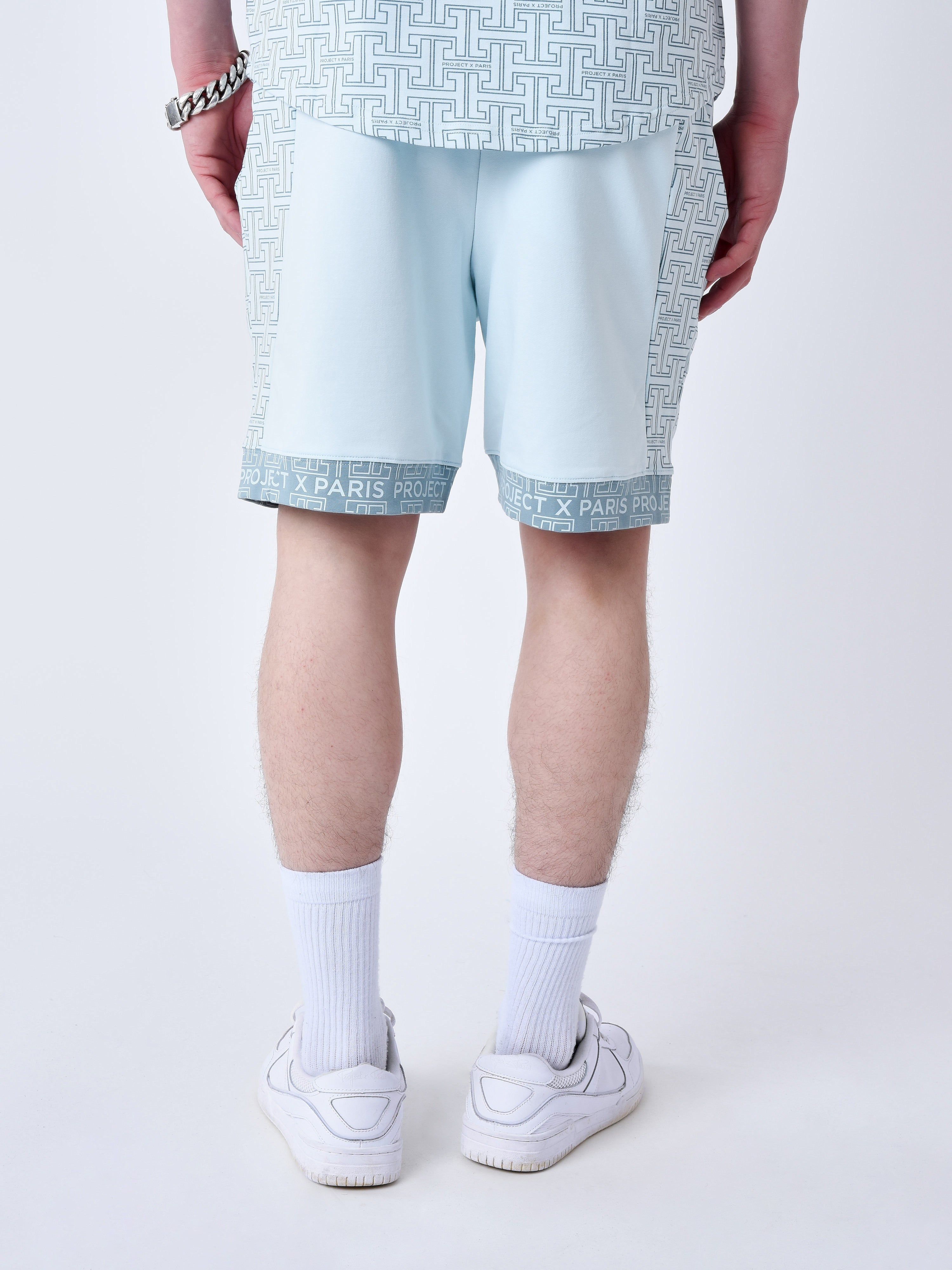 short-imprime-labyrinthe-ice-blue-modelshot