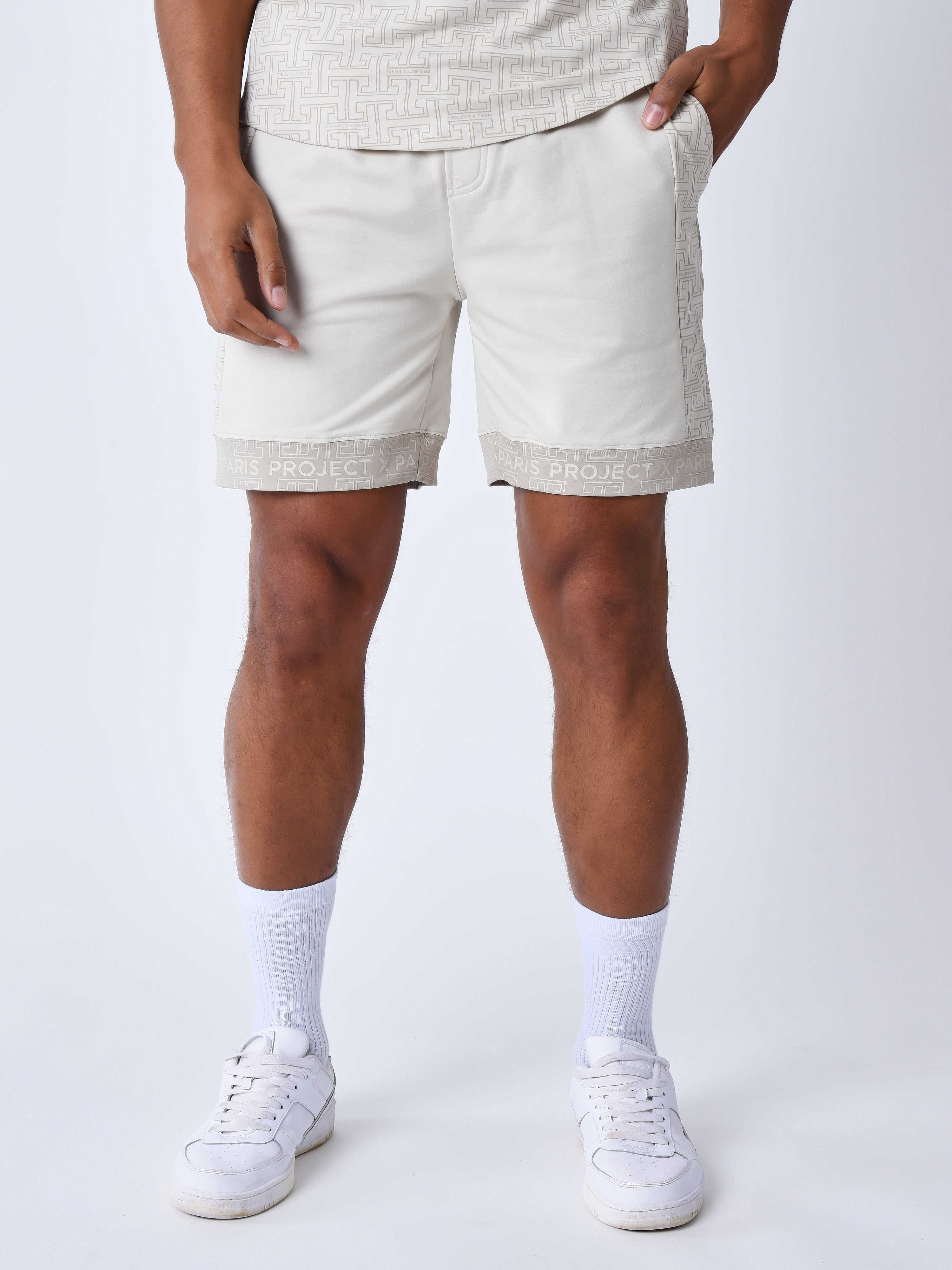 short-imprime-labyrinthe-greige