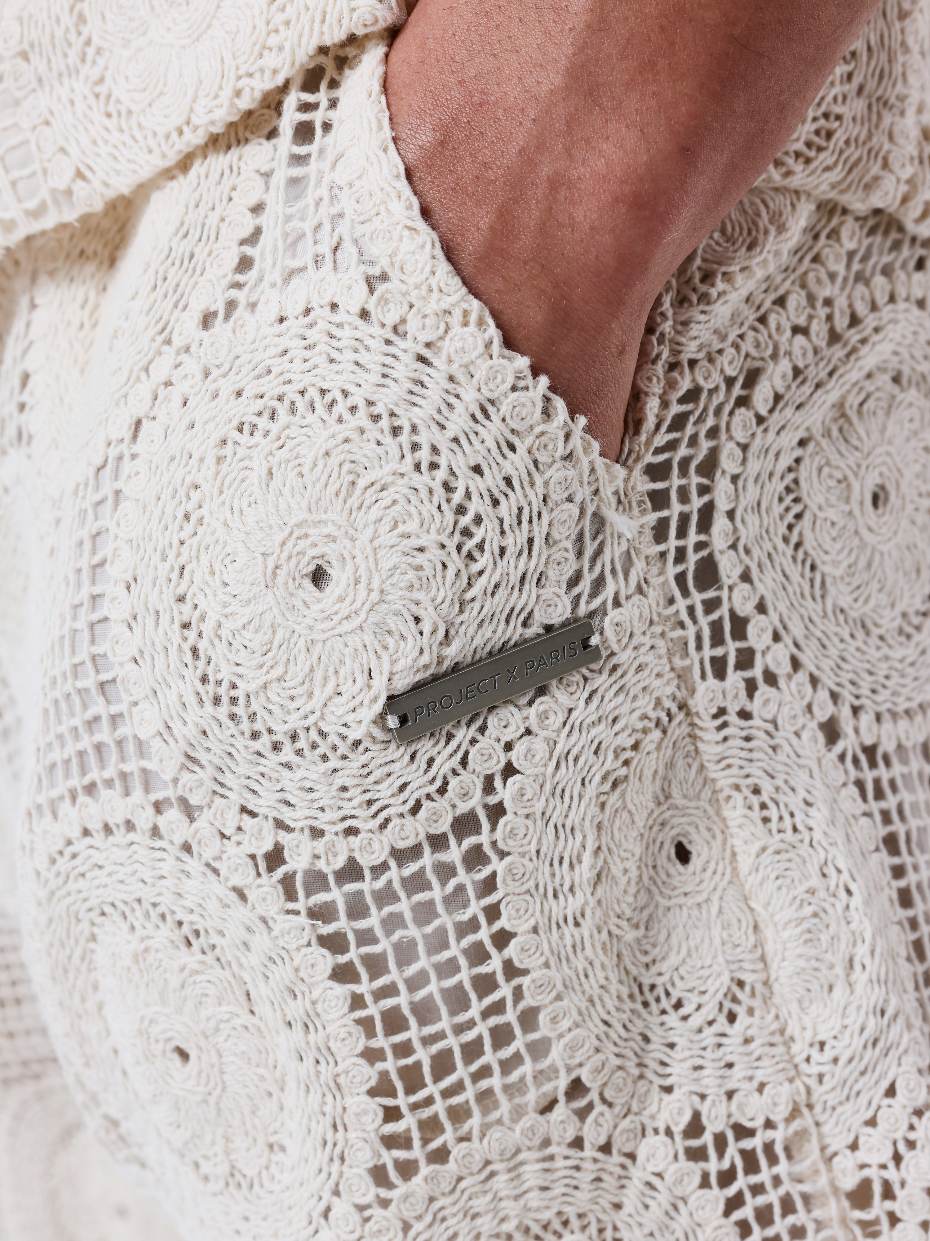 Kalash x PXP short met patchwork borduurwerk-5