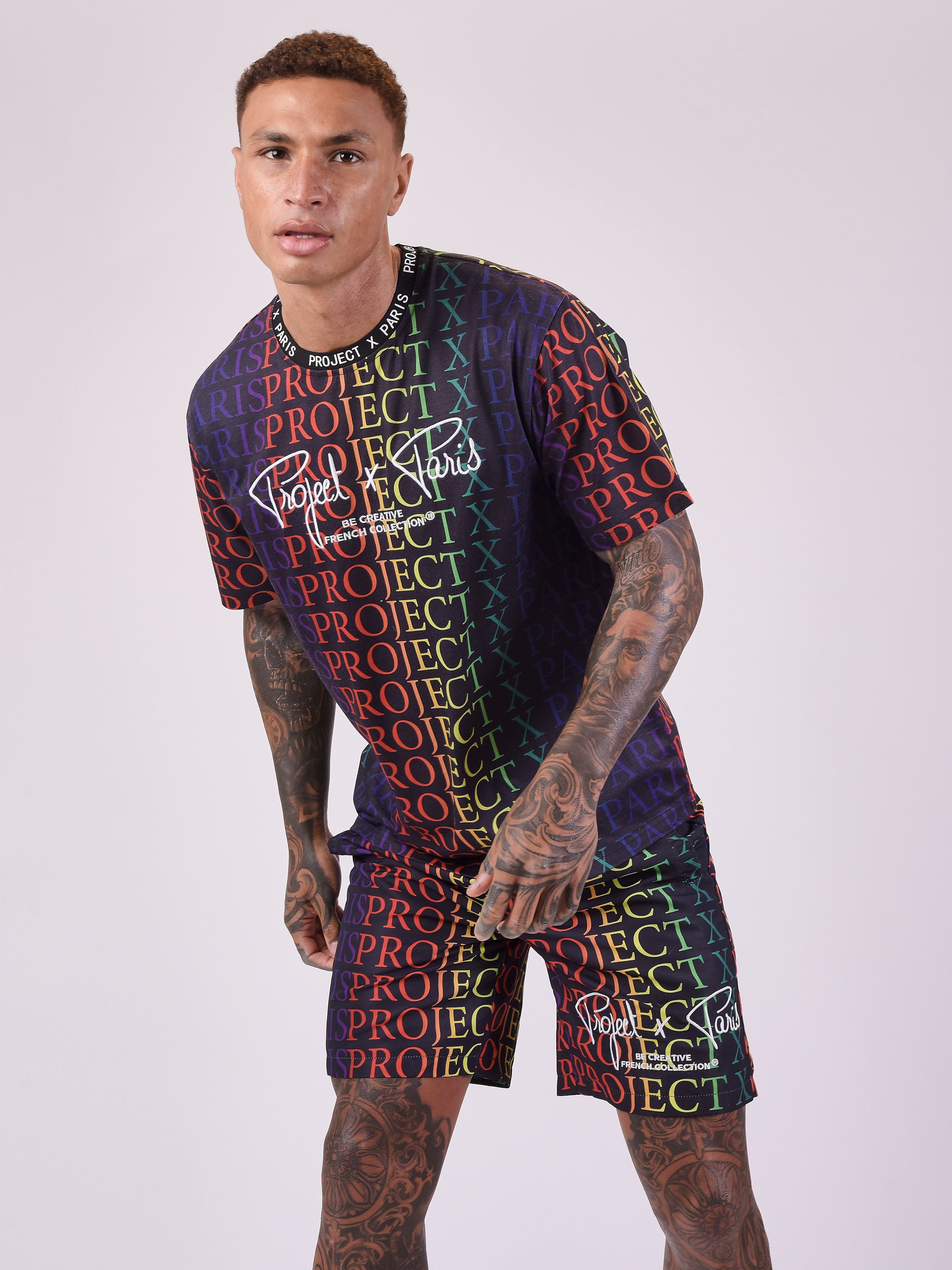 Short mit Regenbogen-Logo-Verlauf-3