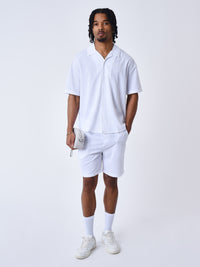 Pantaloncini testurizzati ricamati