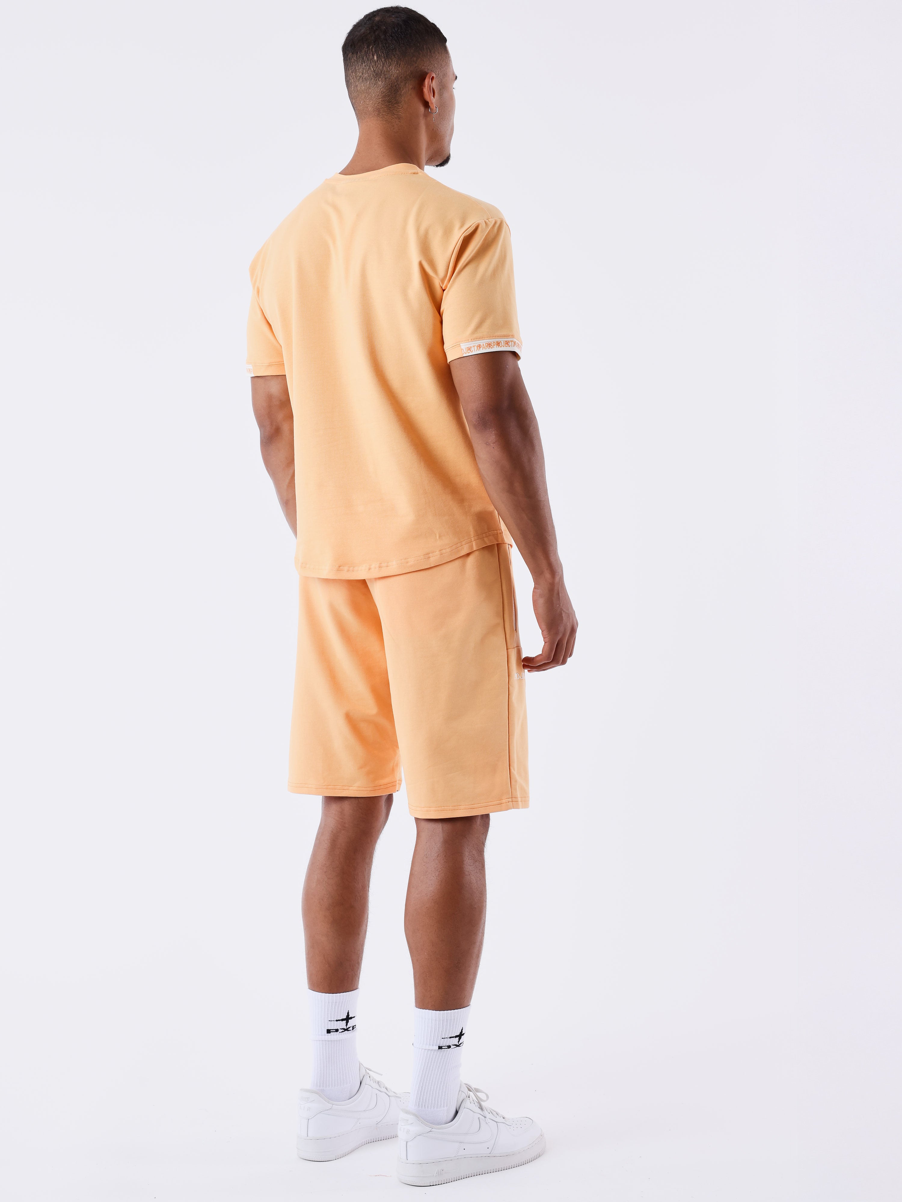 short-uni-avec-bande-logo-apricot-cream