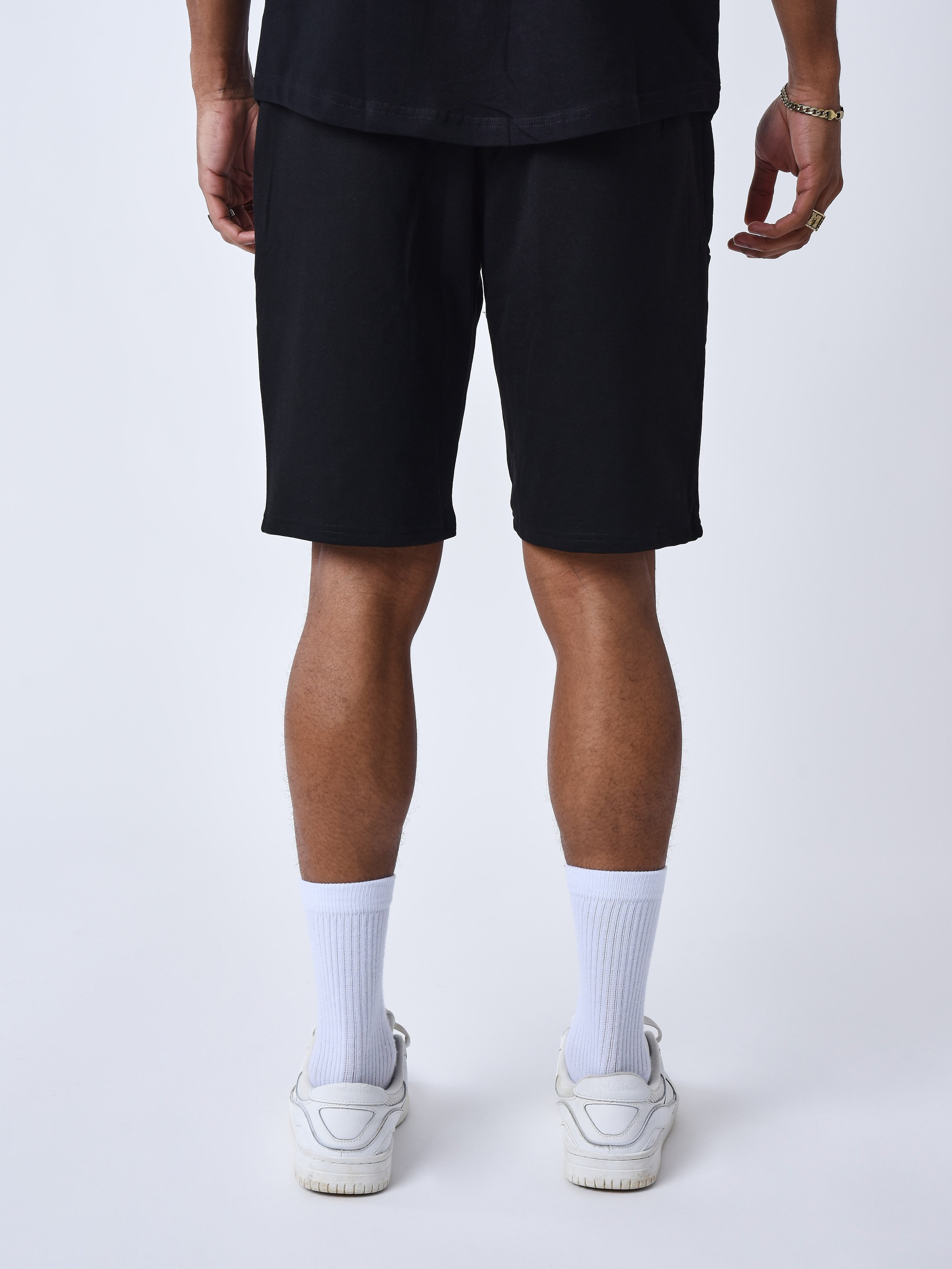 short-uni-avec-bande-logo-noir-blanc