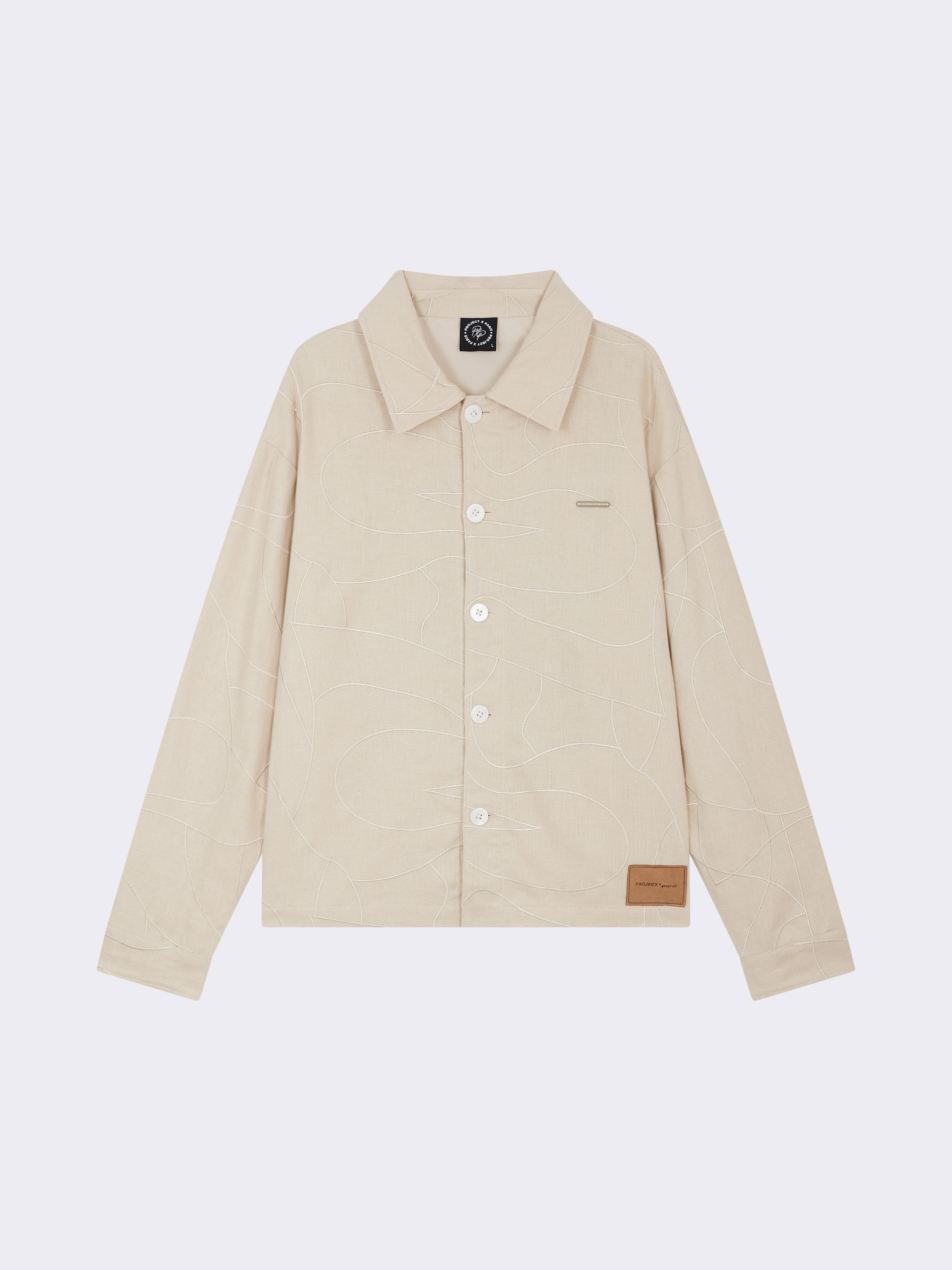 Camicia overshirt ricamata Dune-6