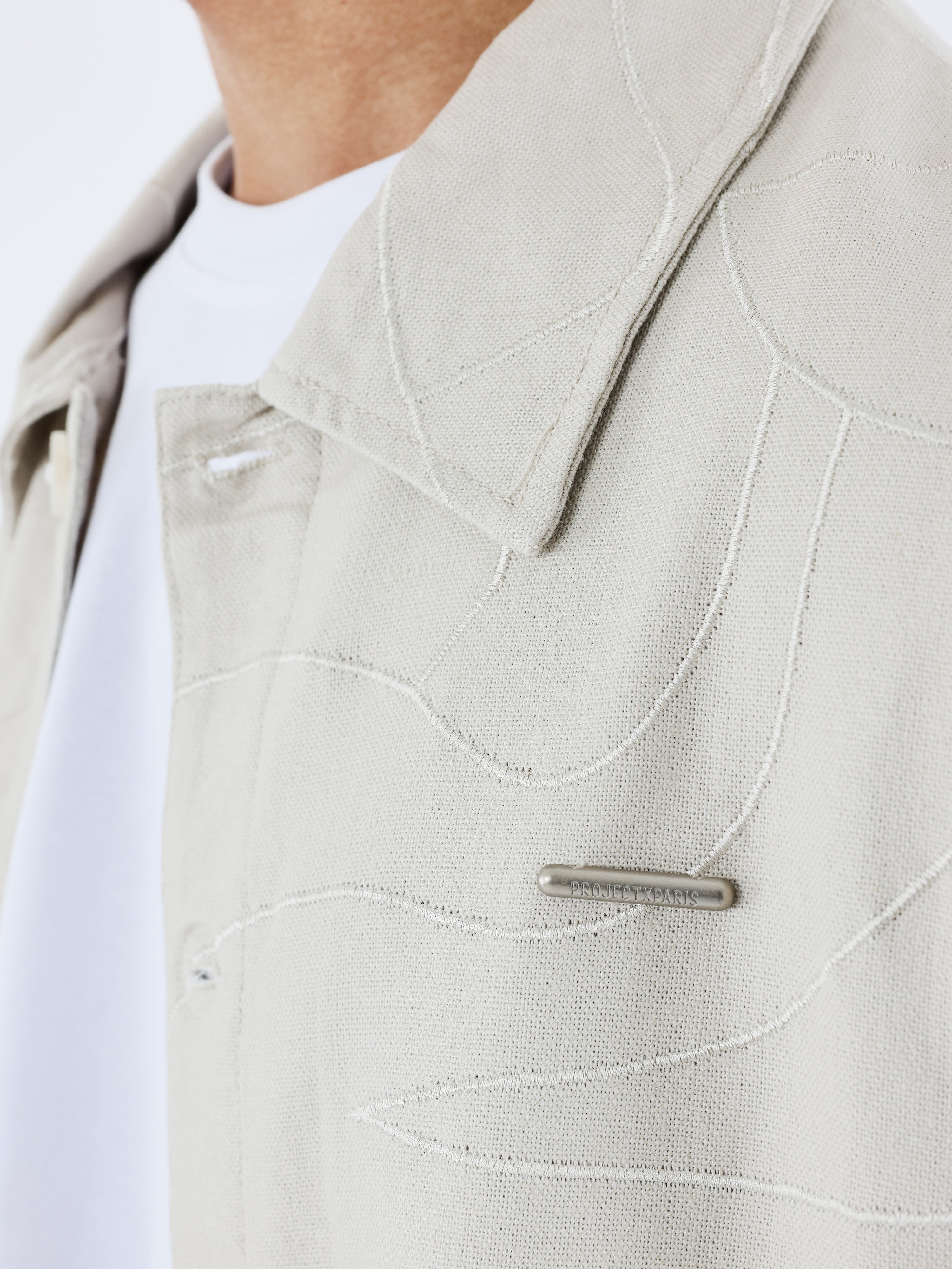 Camicia overshirt ricamata Dune-5