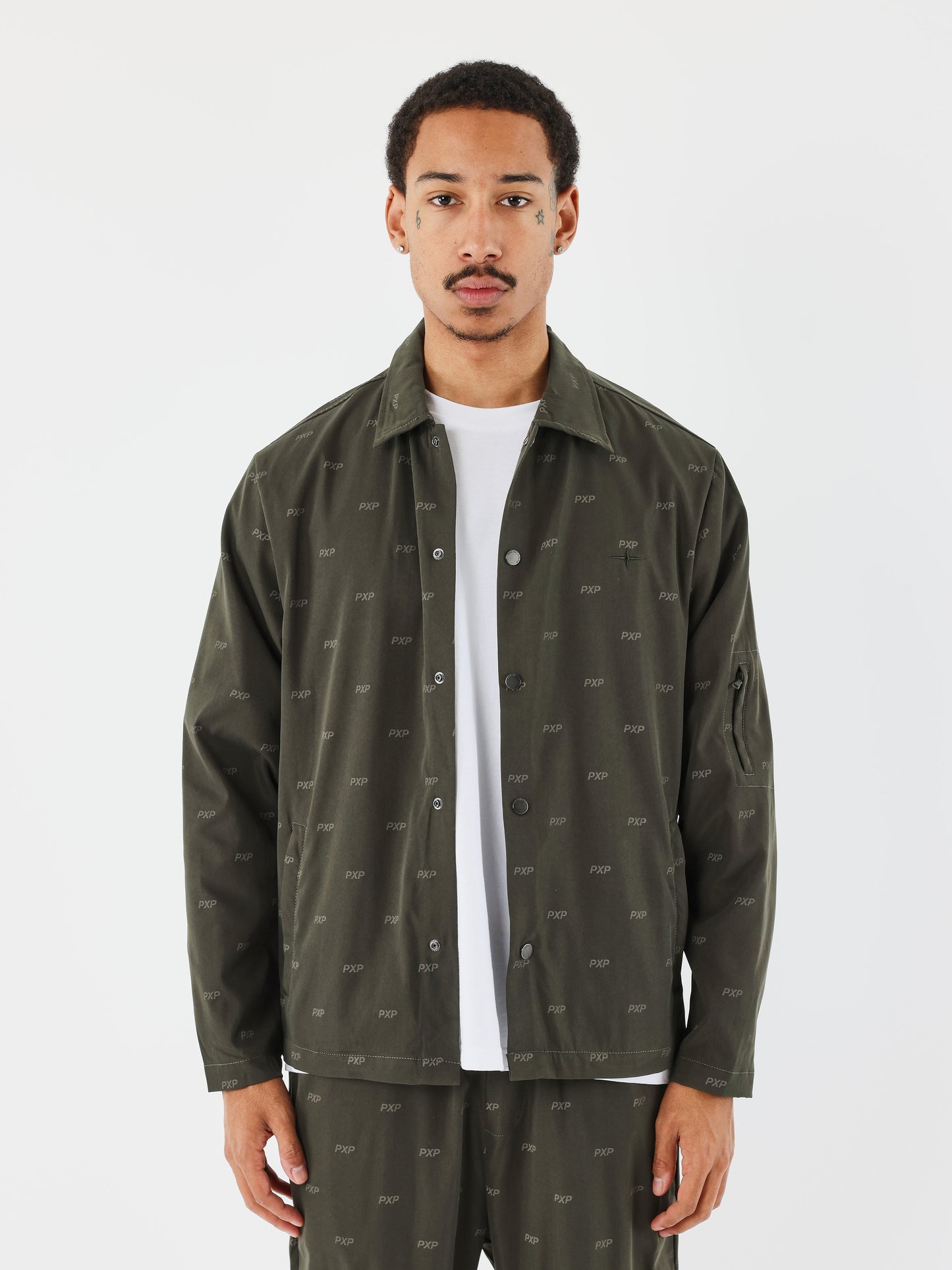 surchemise-imprime-pxp-olive-fonce