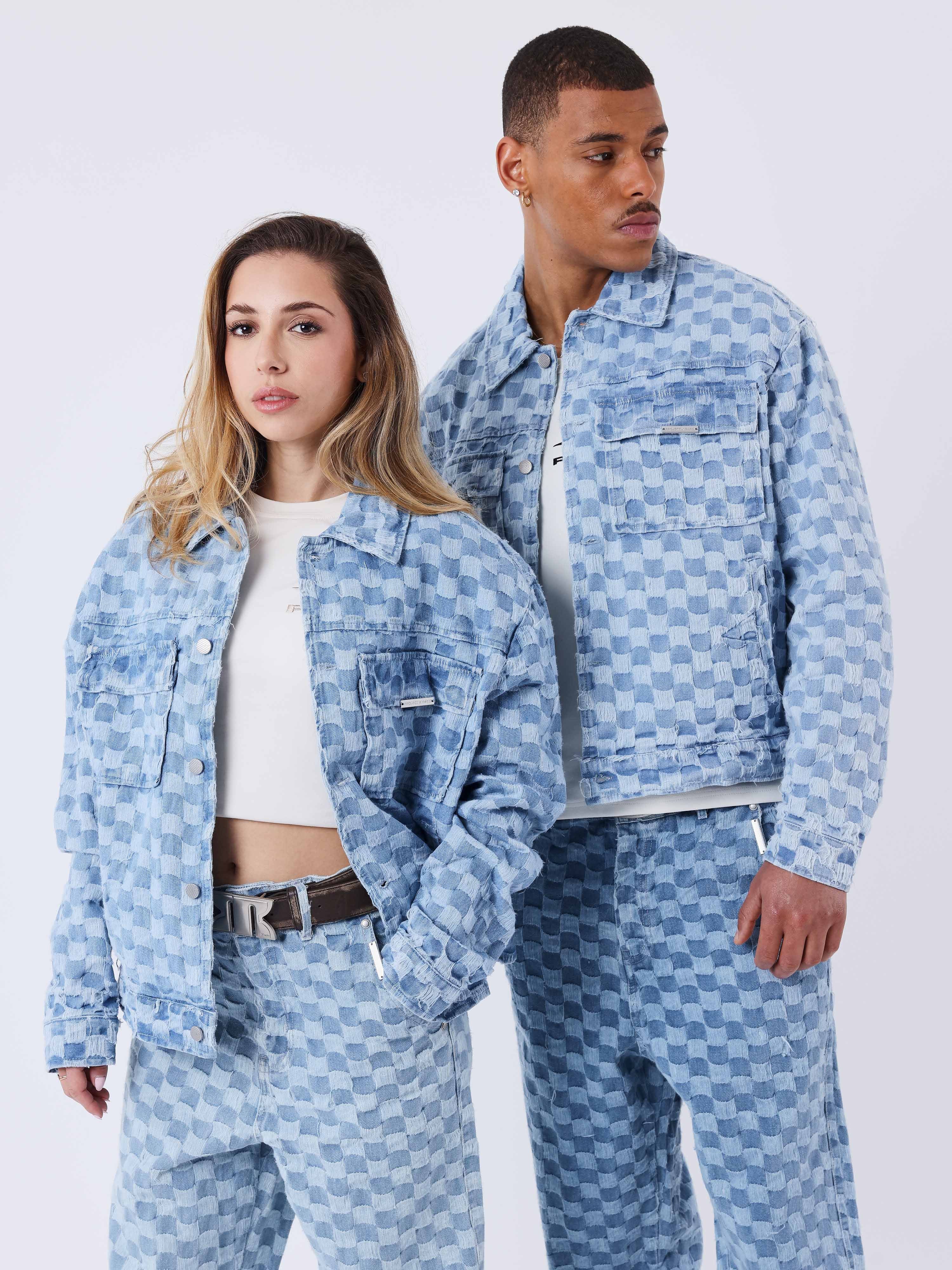 surchemise-kalash-x-pxp-en-denim-a-motif-damier-bleu