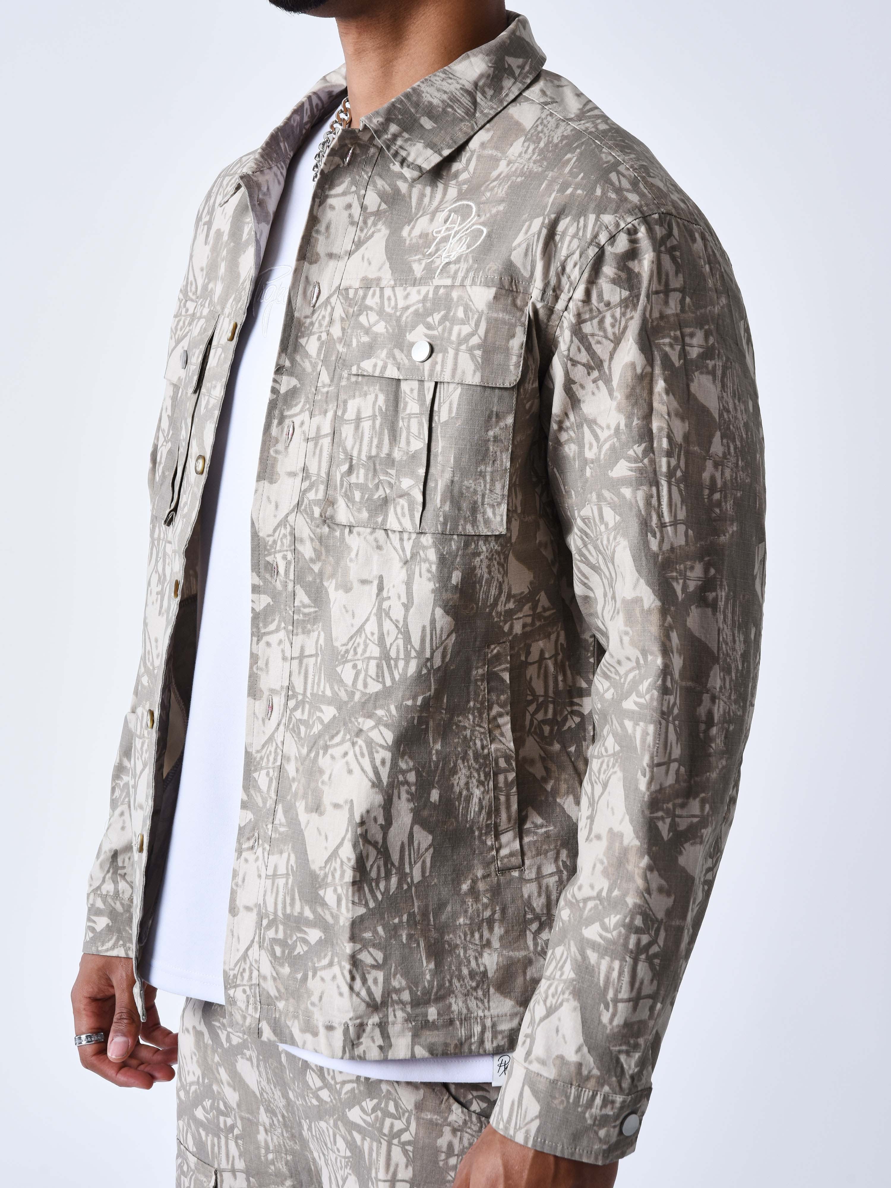 Branch pattern overshirt-5