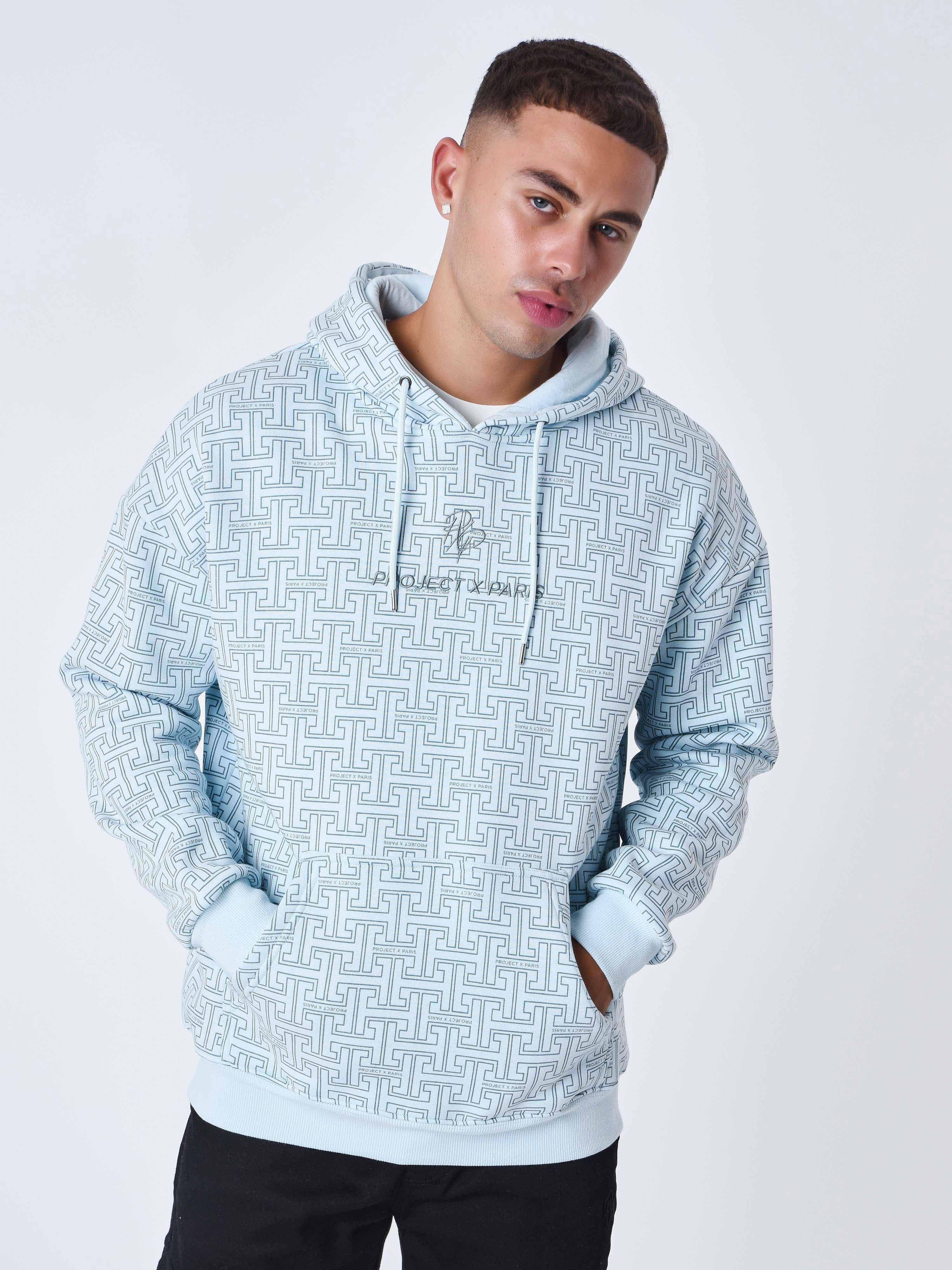 All-over Labyrinth Kapuzenpullover-1