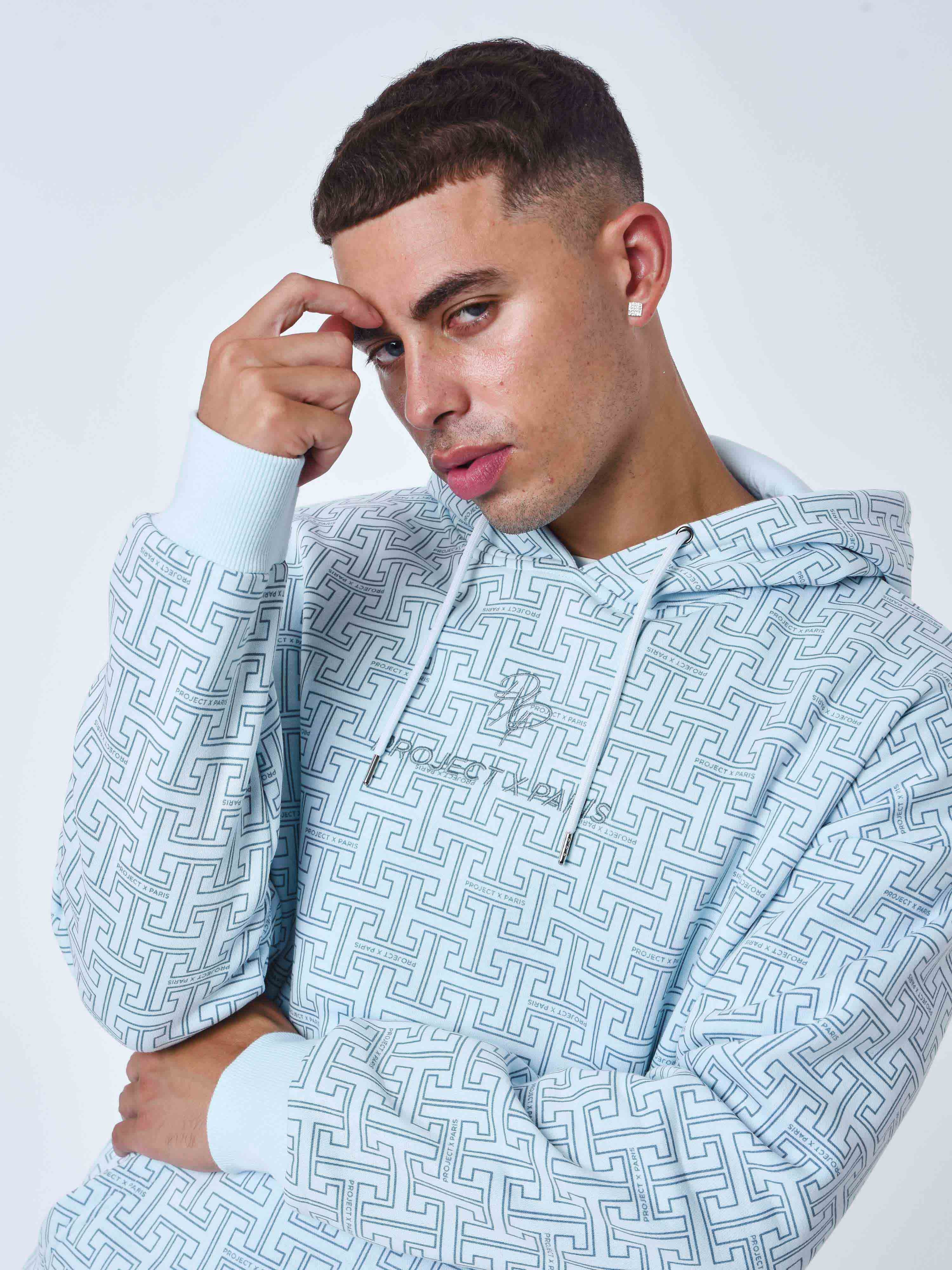 sweat-a-capuche-all-over-labyrinthe-ice-blue