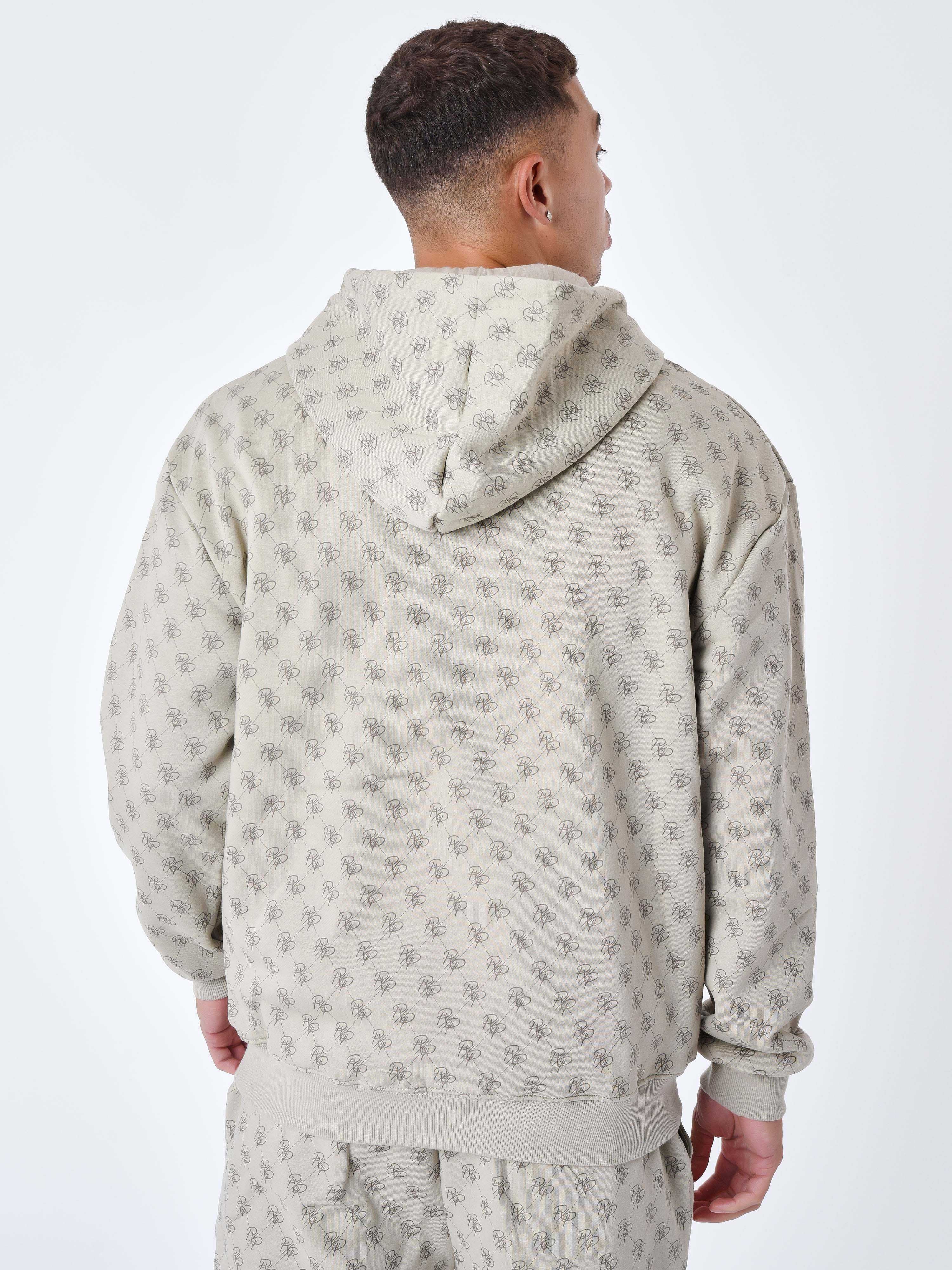 Kapuzensweatshirt mit Allover-Monogramm-2