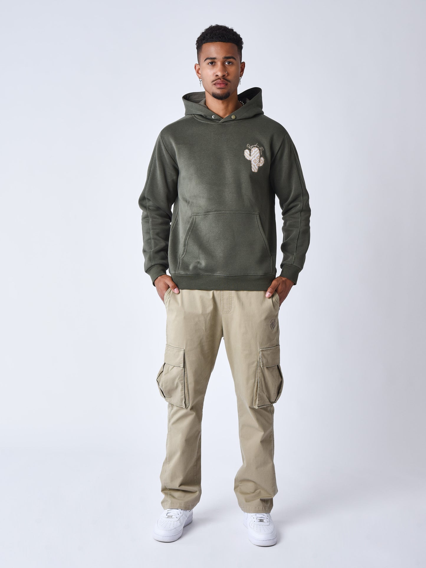 sweat-a-capuche-cactus-olive-fonce