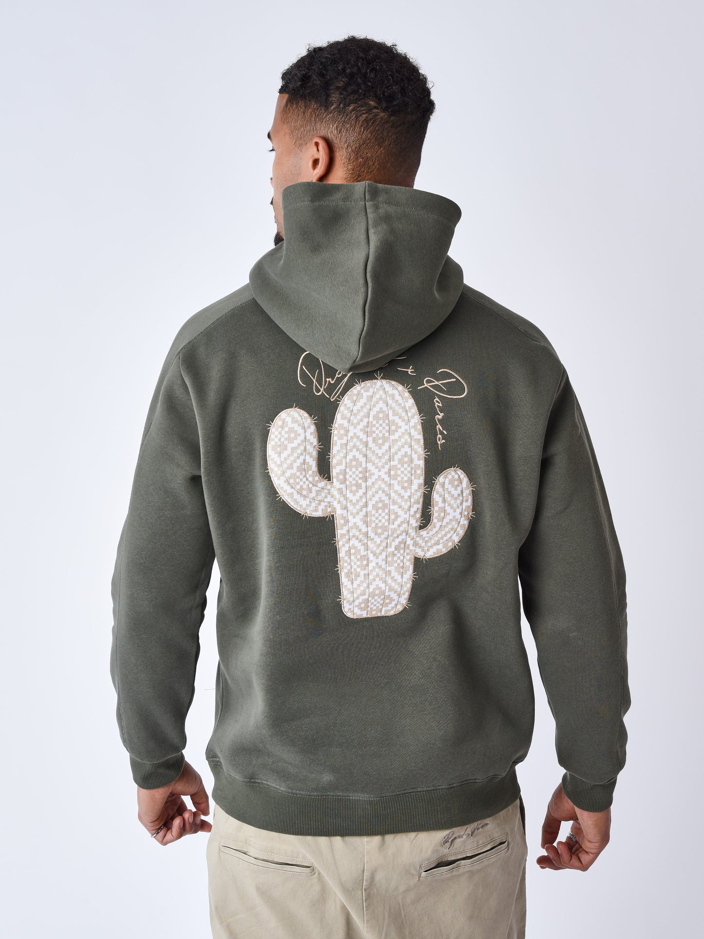 sweat-a-capuche-cactus-olive-fonce
