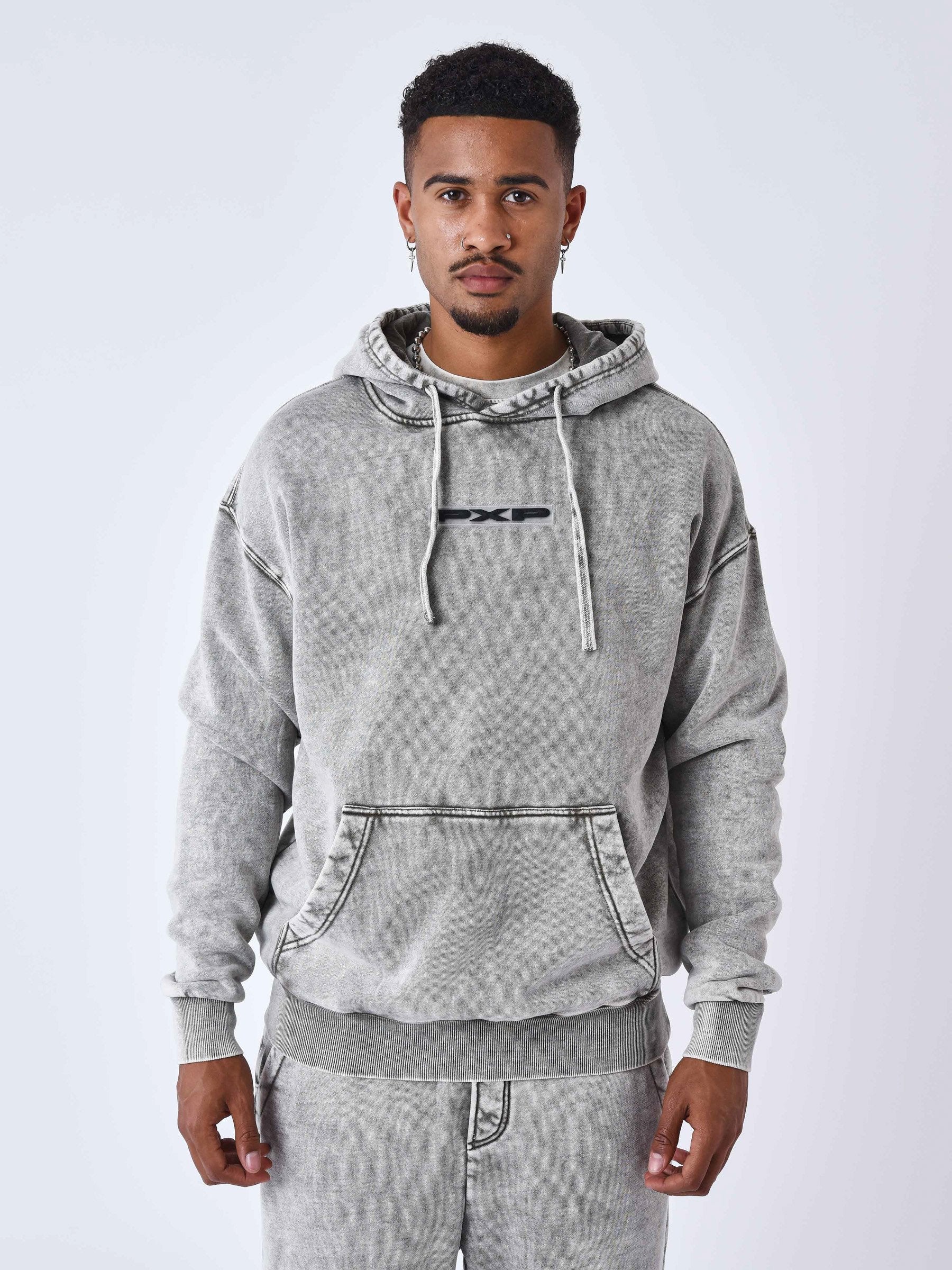 sweat-a-capuche-delave-gris-clair