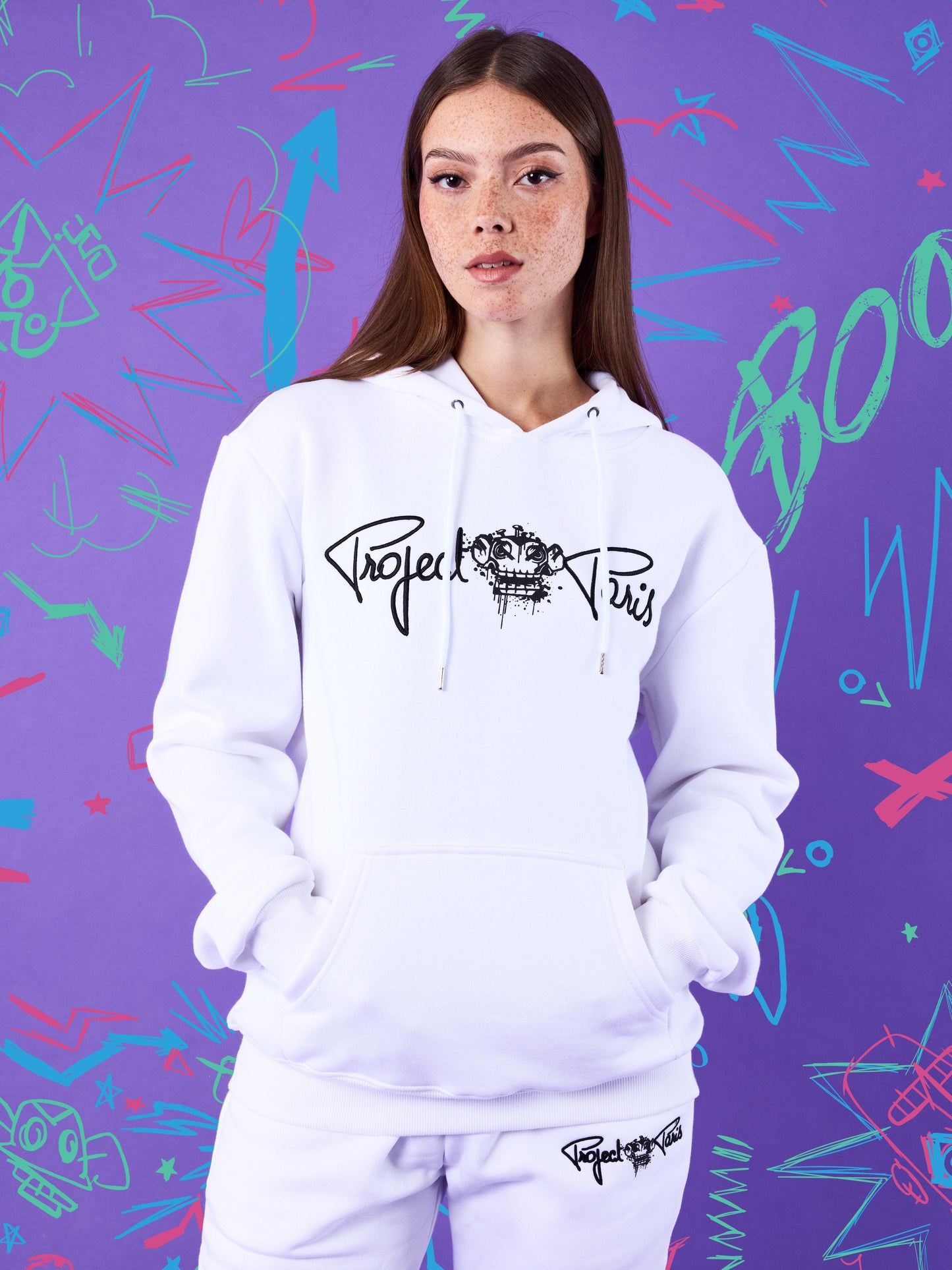 sweat-a-capuche-monkey-business-blanc