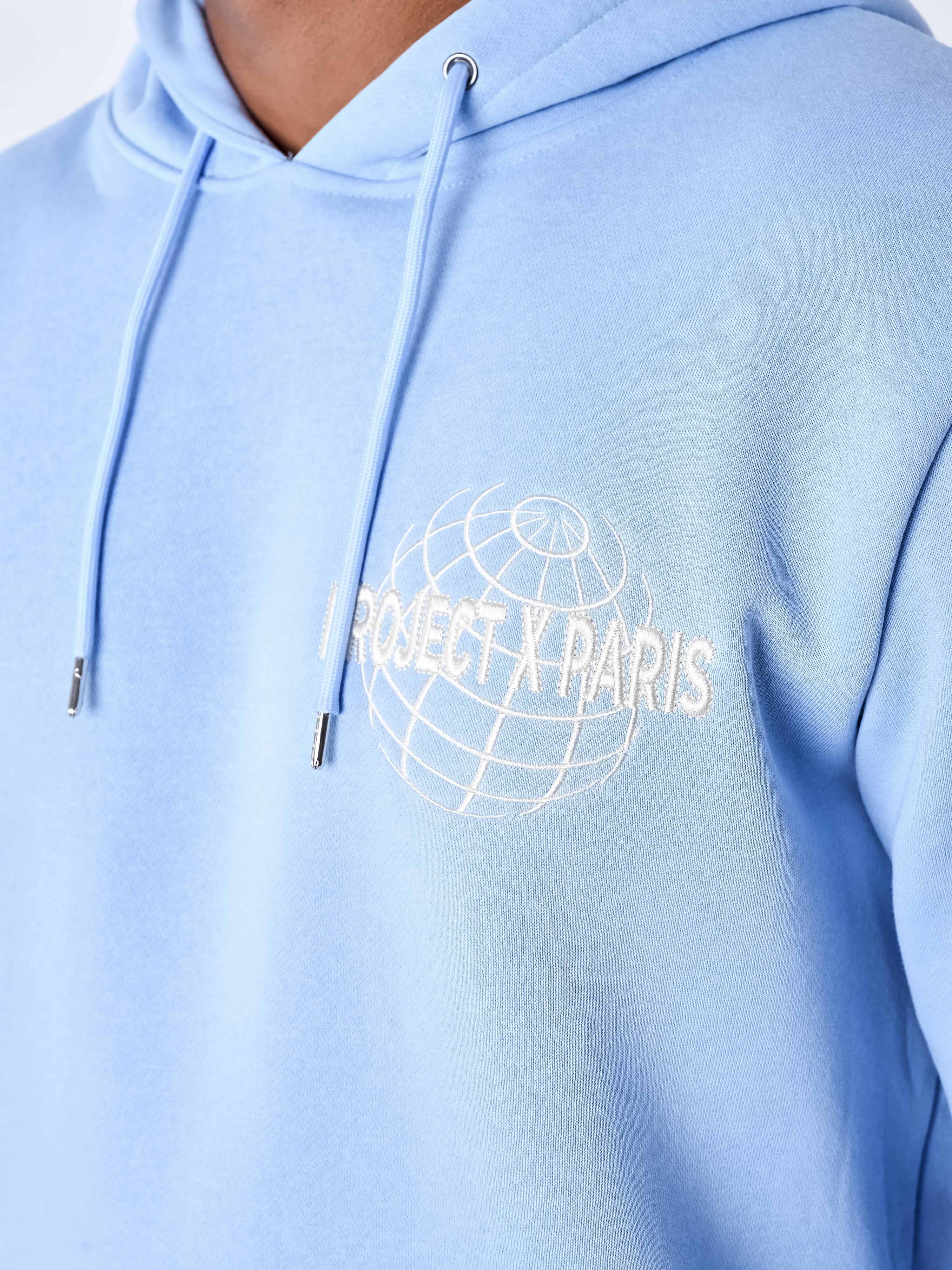 Hoodie with world map pattern-5