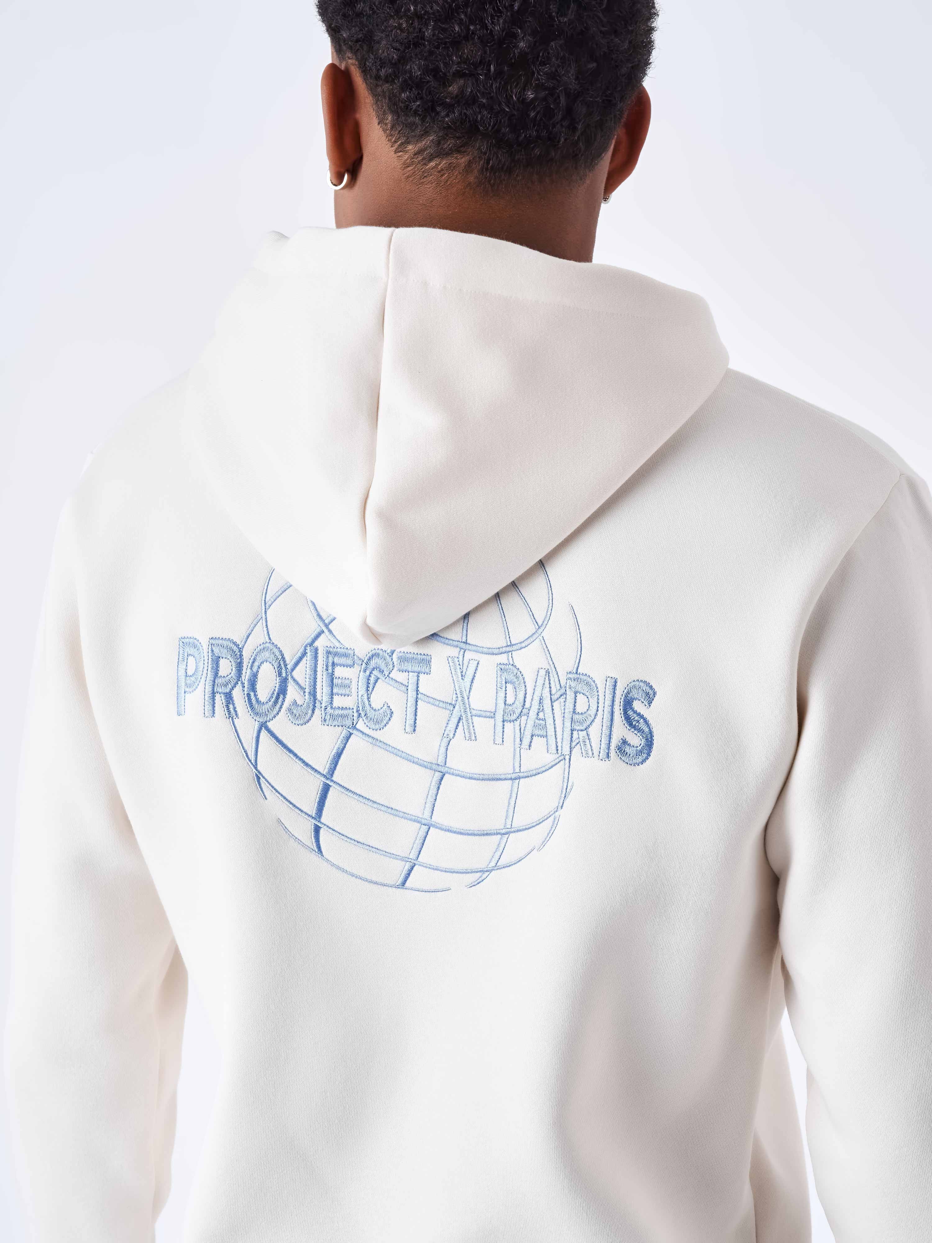 Globe pattern Hoodie-5