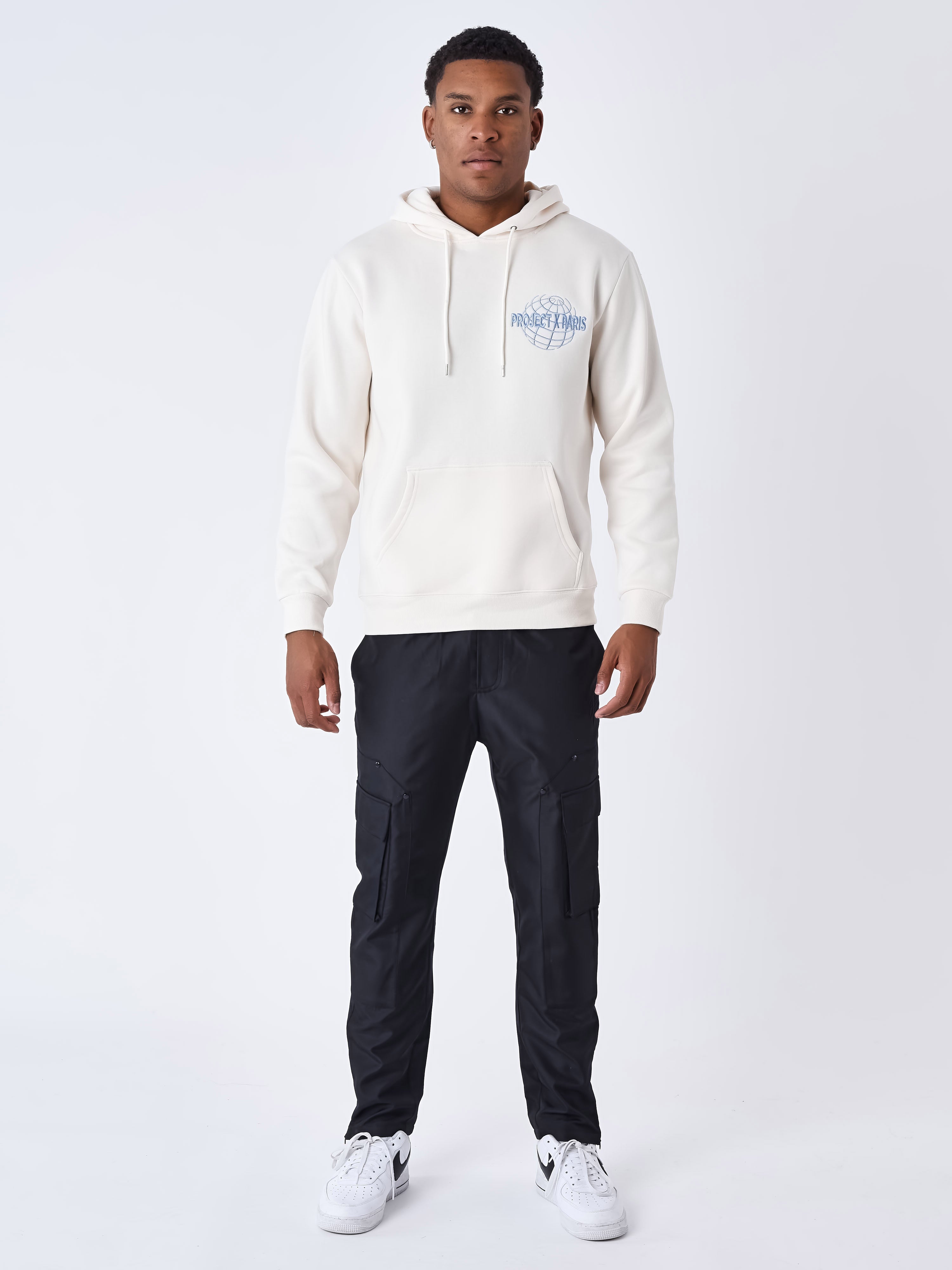 Globe pattern Hoodie-3