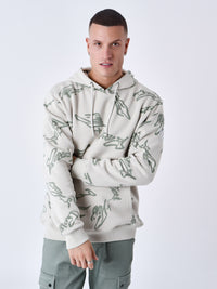 sweat-a-capuche-motif-signature-fluide-greige-modelshot