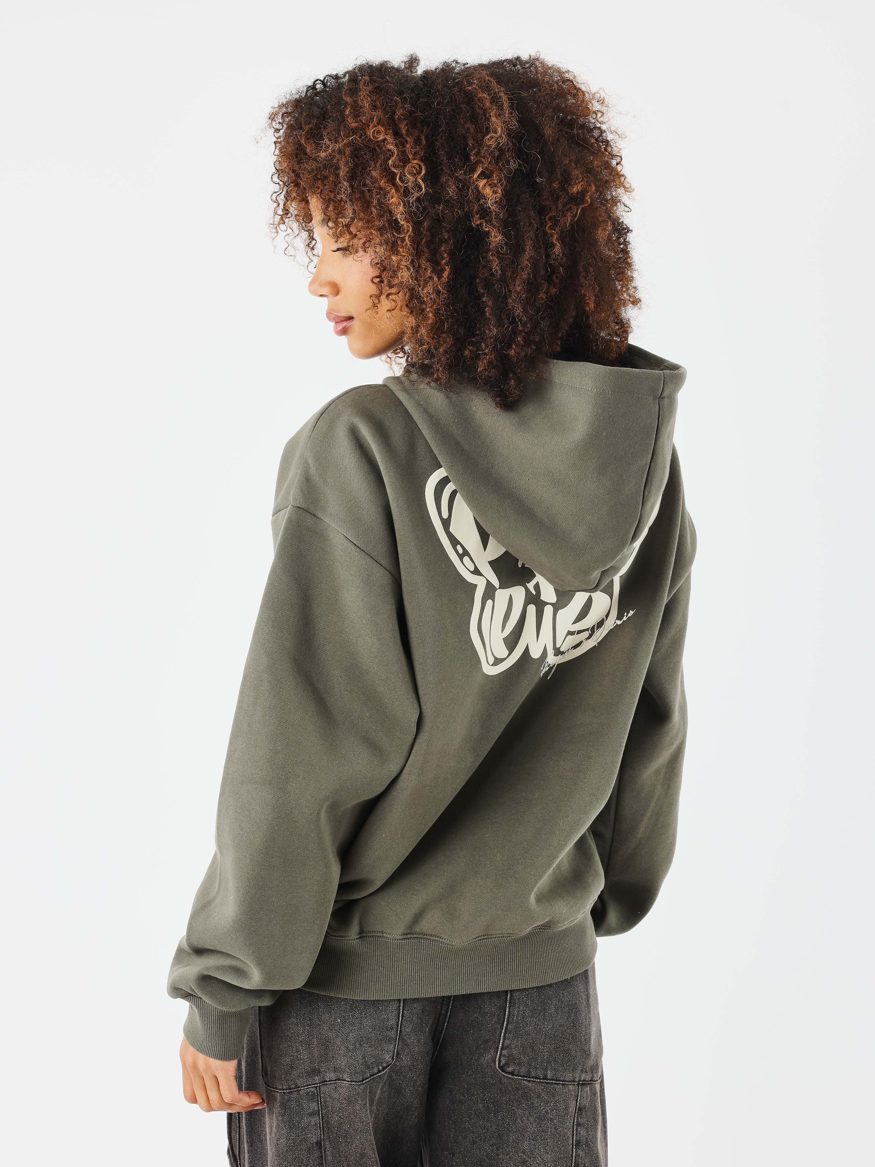 sweat-a-capuche-papillon-5246-olive-fonce