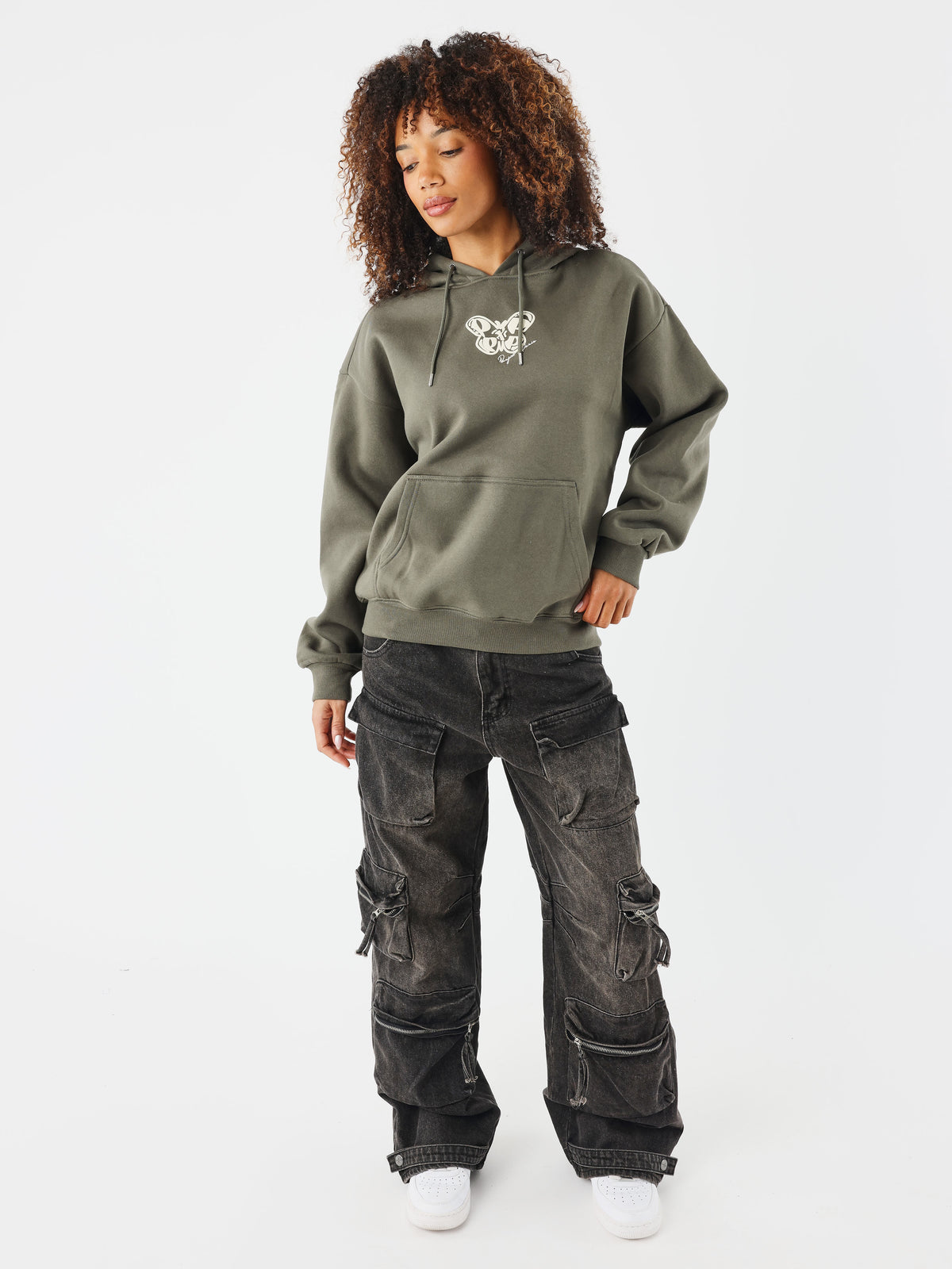 sweat-a-capuche-papillon-5246-olive-fonce