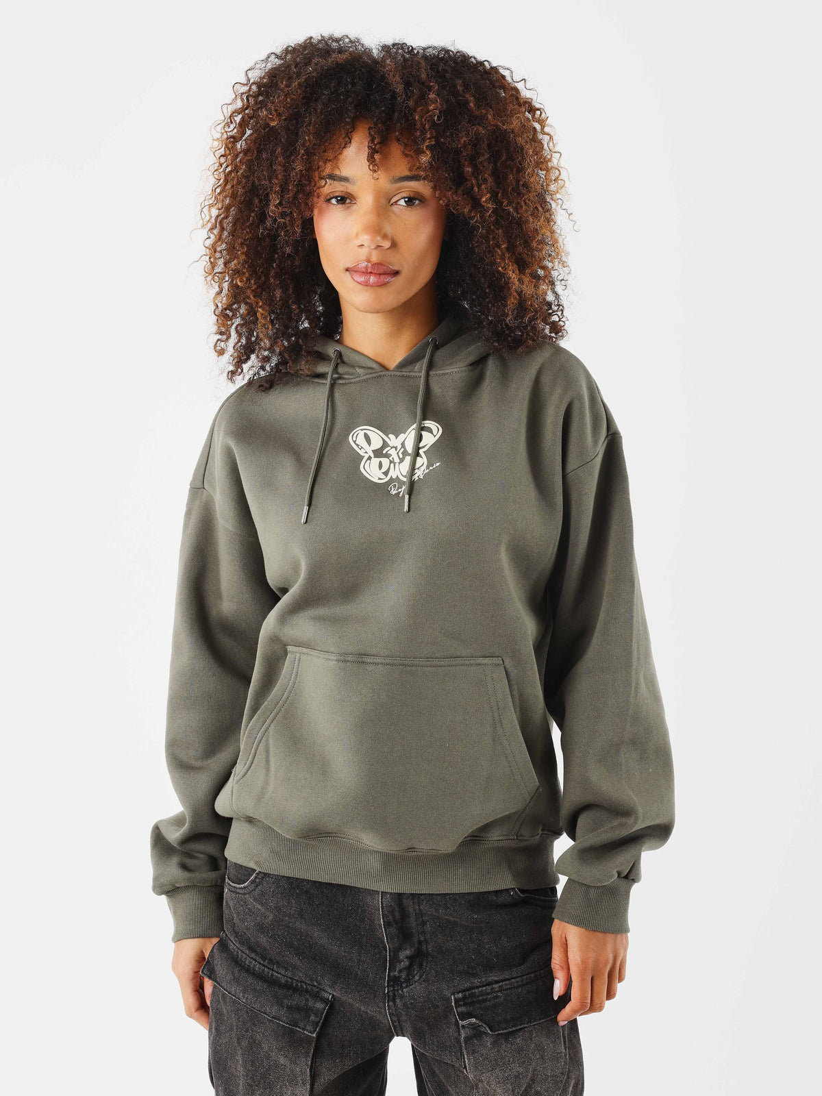 sweat-a-capuche-papillon-5246-olive-fonce