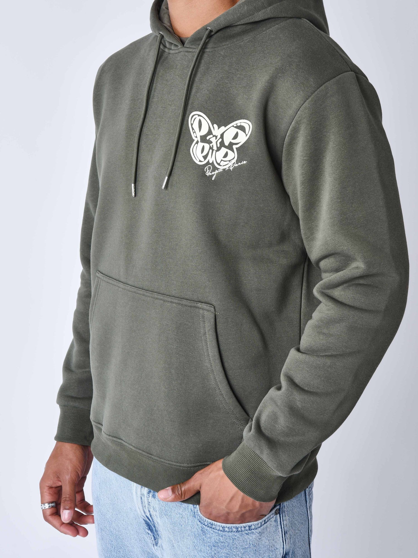 sweat-a-capuche-papillon-5290-olive-fonce
