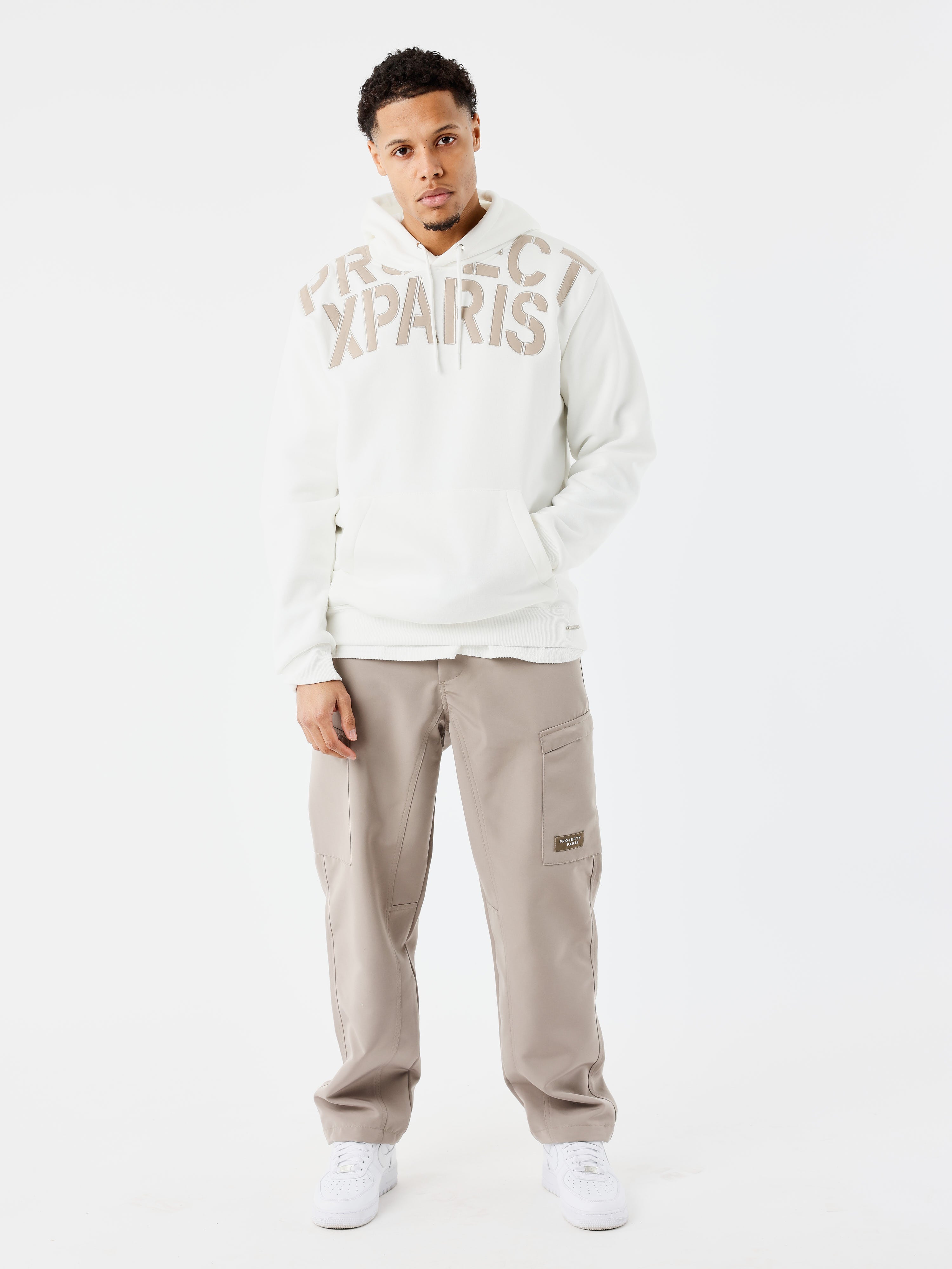 Letter patch hoodie-5