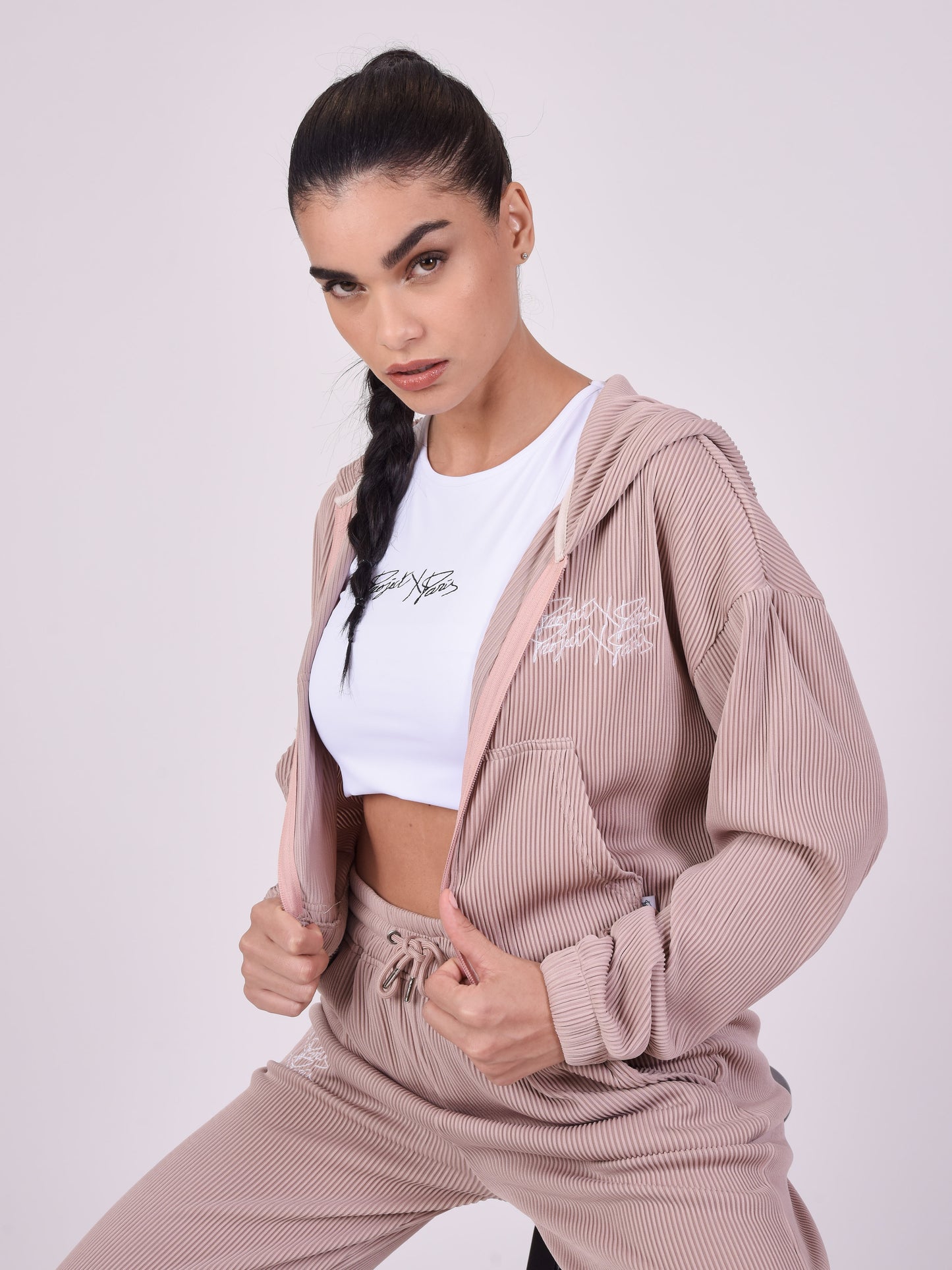 sweat-a-capuche-plisse--rose-poudre