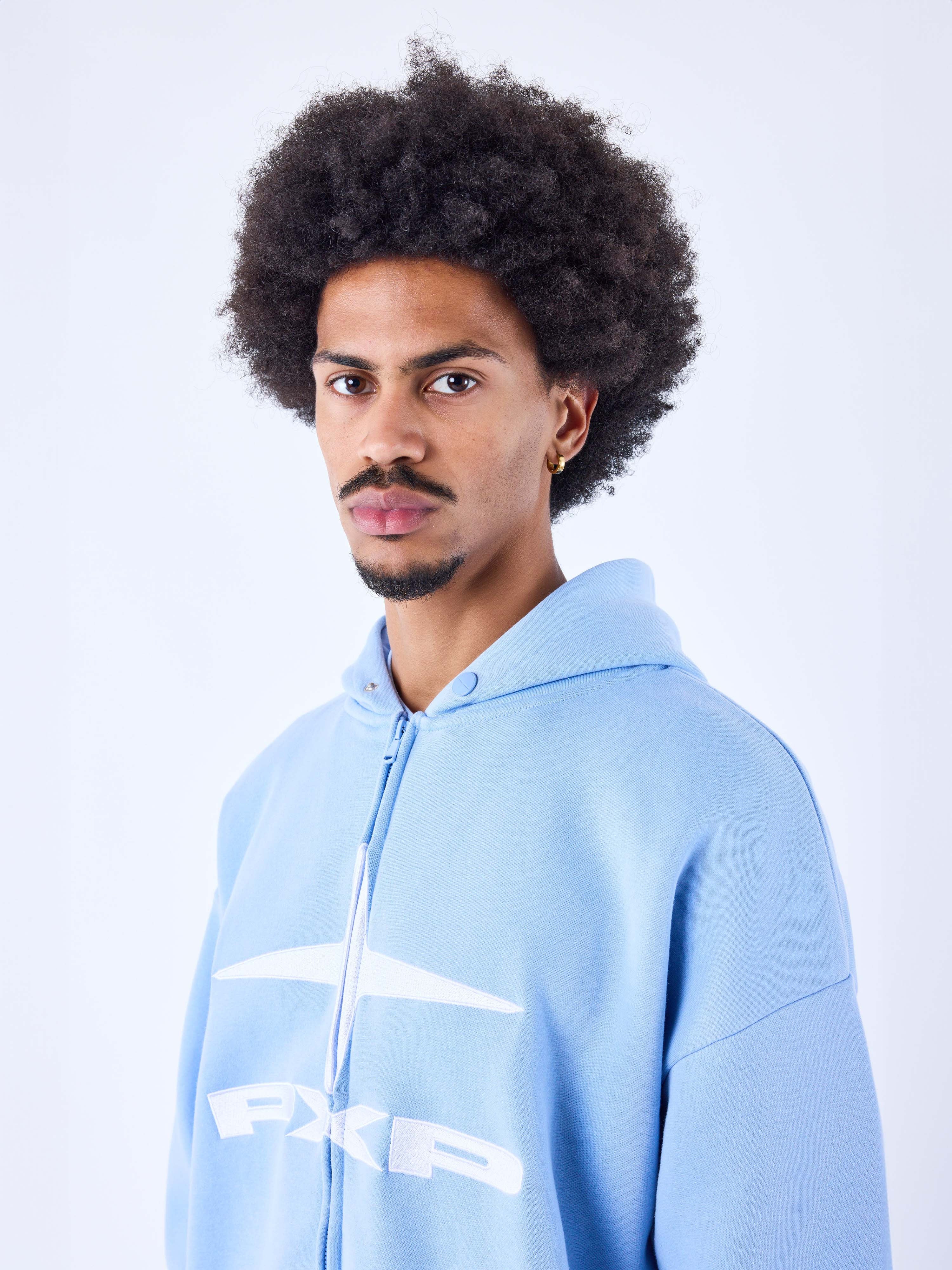 sweat-a-capuche-zippe-polaris-cashmere-blue
