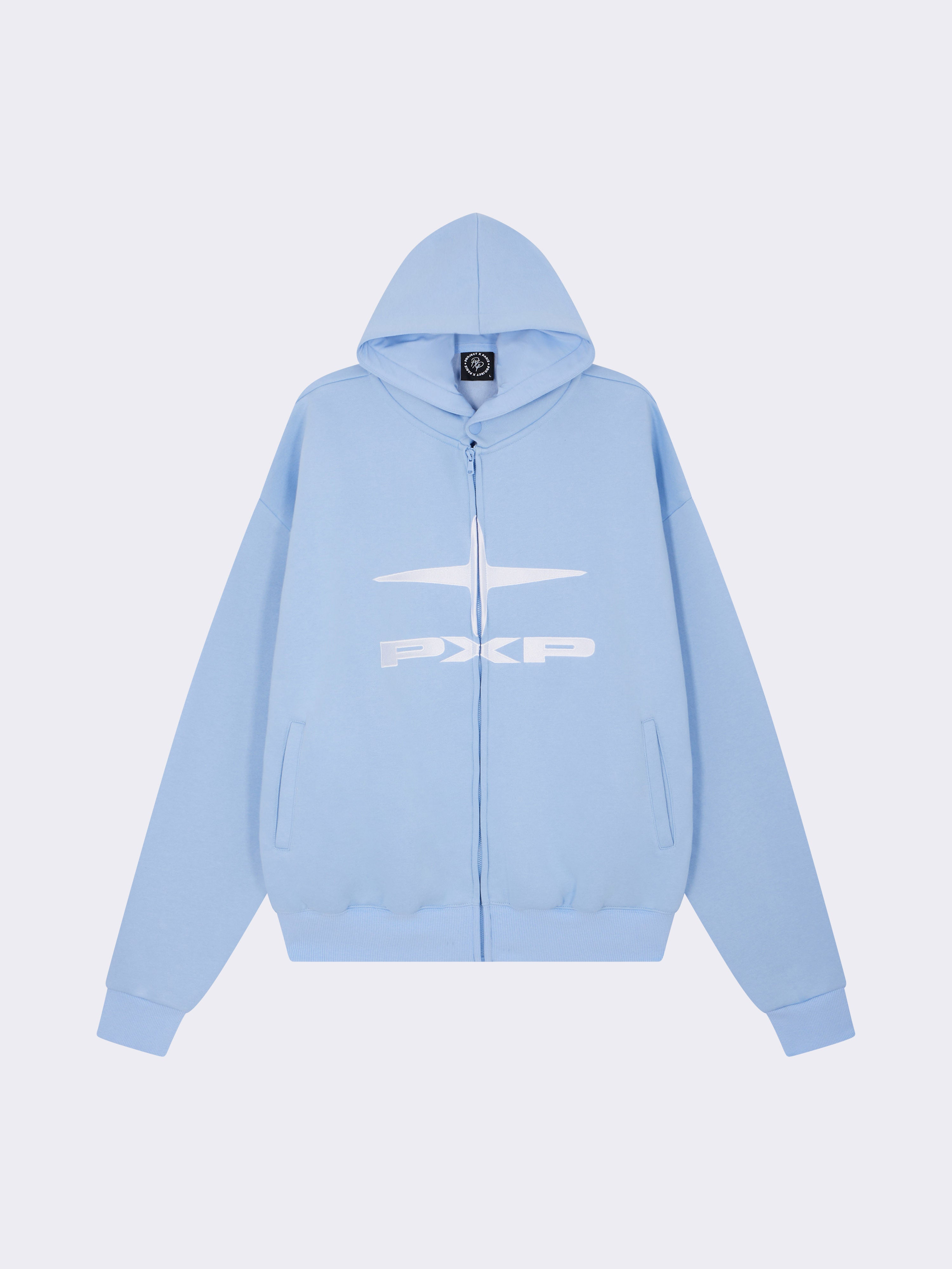 sweat-a-capuche-zippe-polaris-cashmere-blue