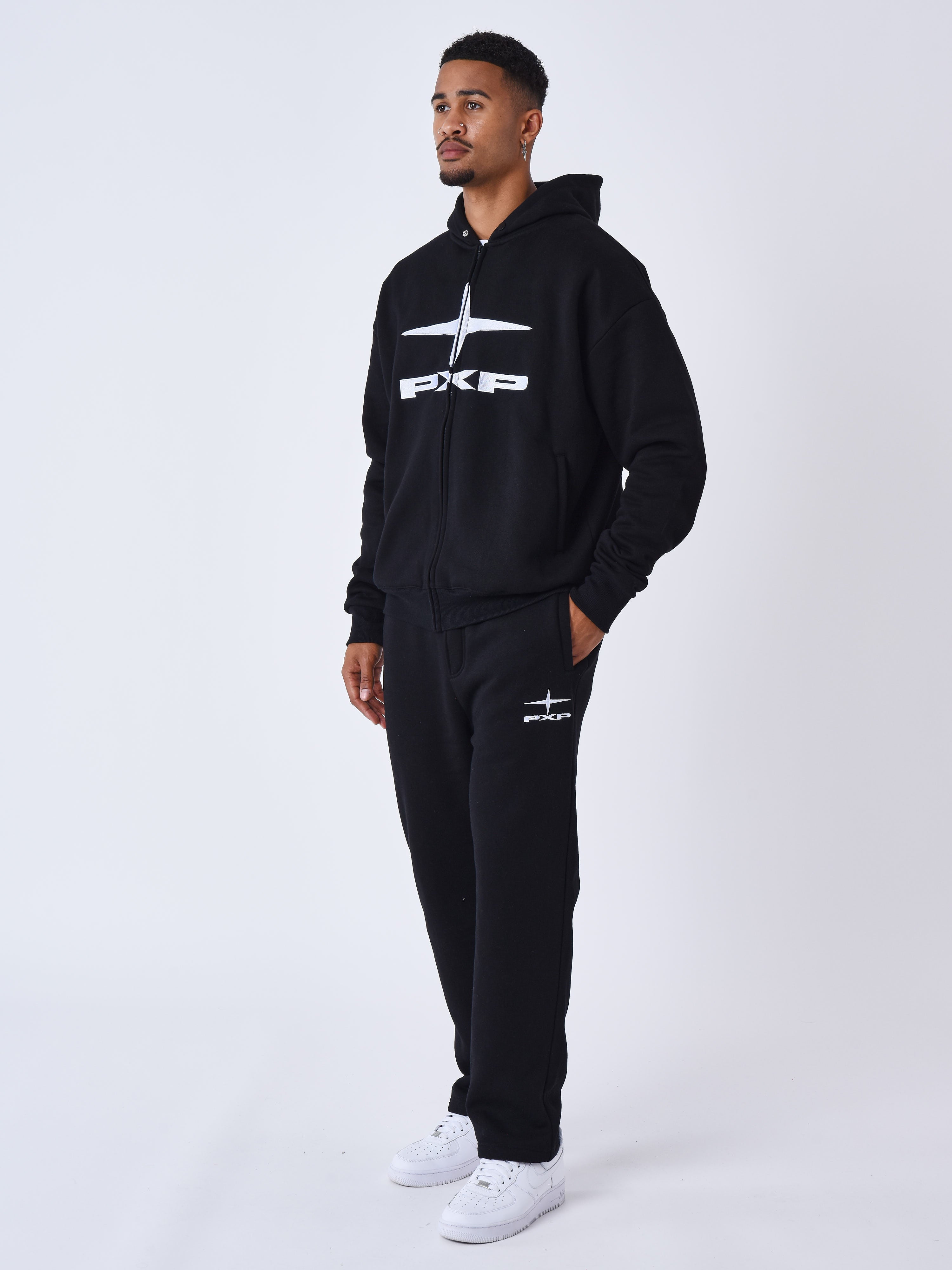 sweat-a-capuche-zippe-polaris-noir