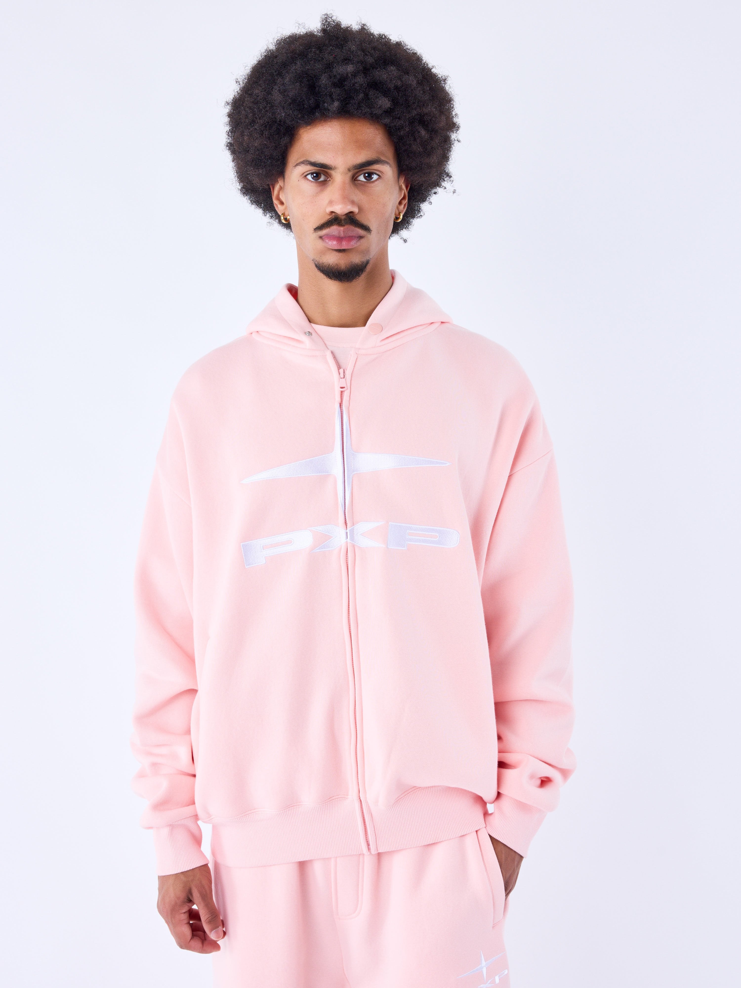 sweat-a-capuche-zippe-polaris-rose