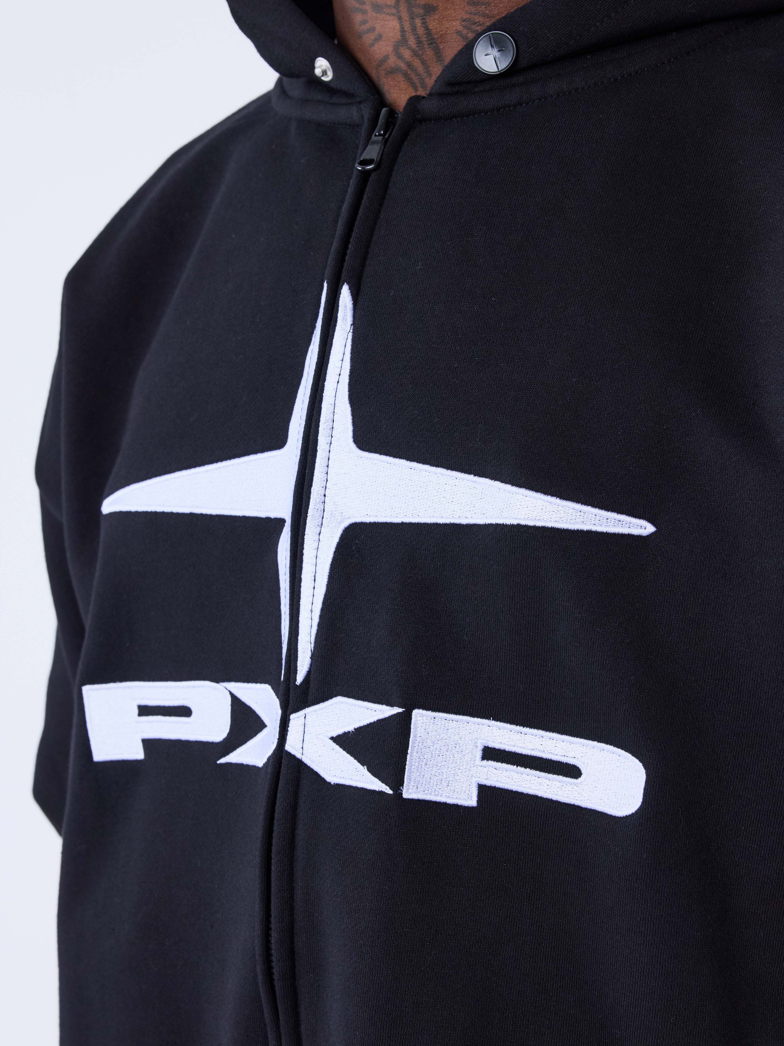 sweat-a-capuche-zippe-polaris-noir