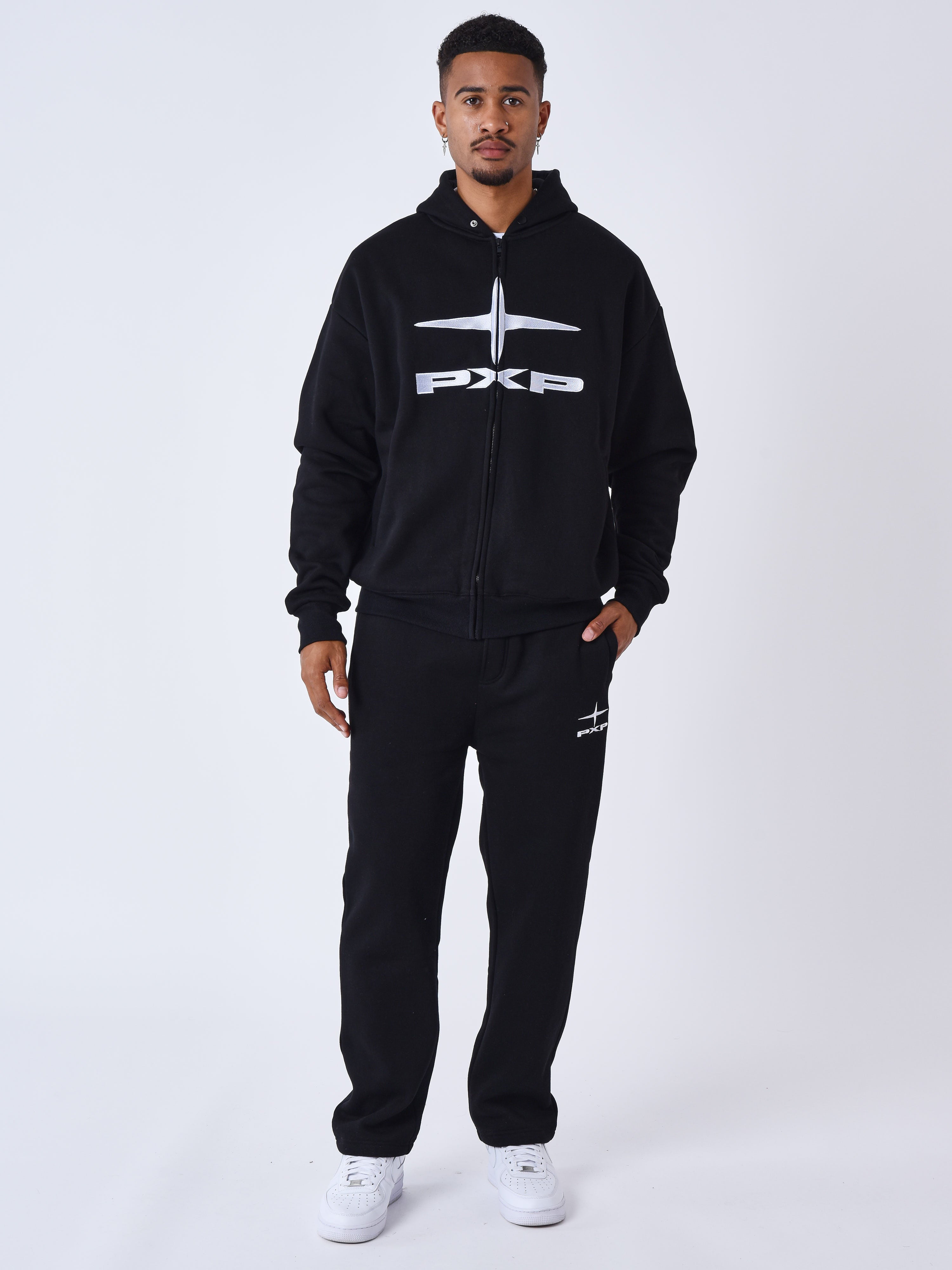 sweat-a-capuche-zippe-polaris-noir