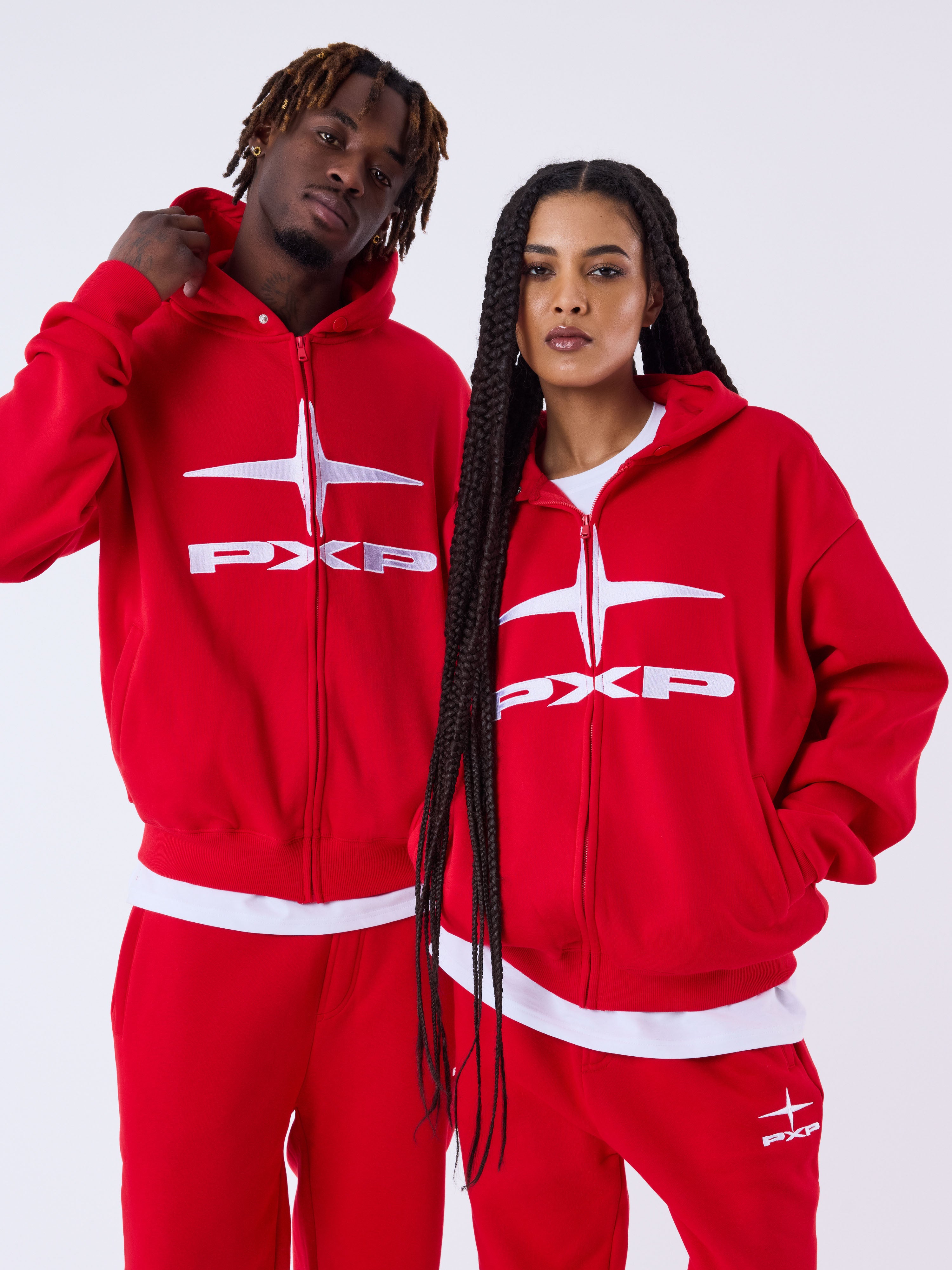 sweat-a-capuche-zippe-polaris-rouge