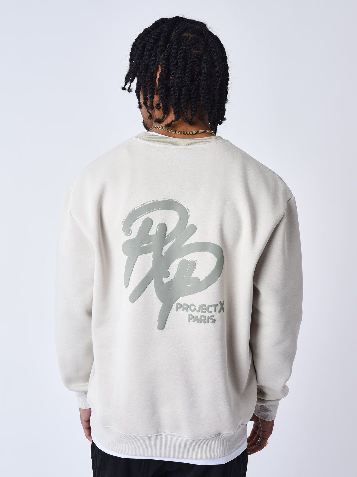 sweat-col-rond-motif-graph-greige