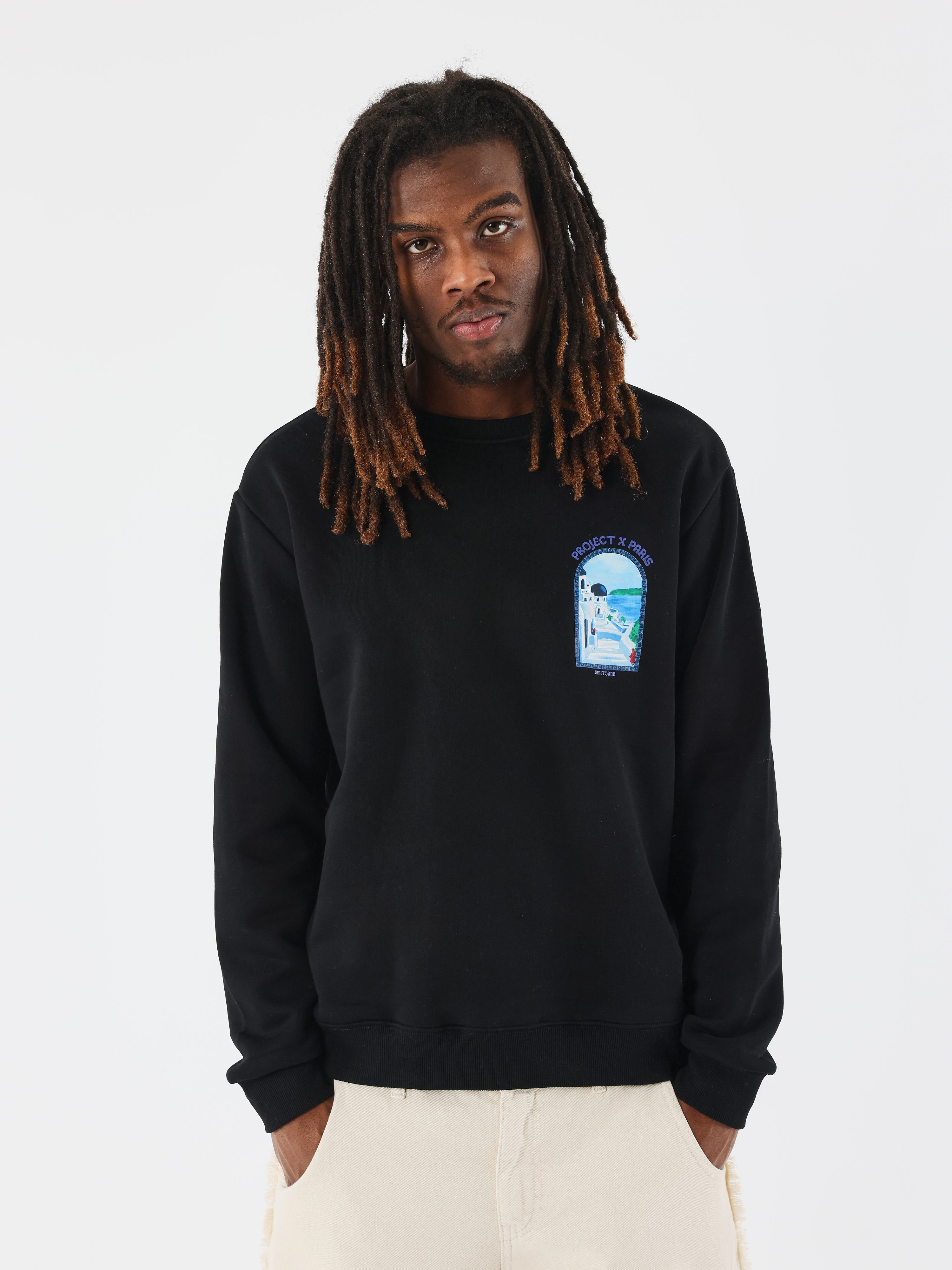 Sweatshirt med rund hals Santorini-1