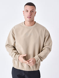 sweat-col-rond-texture-beige-modelshot