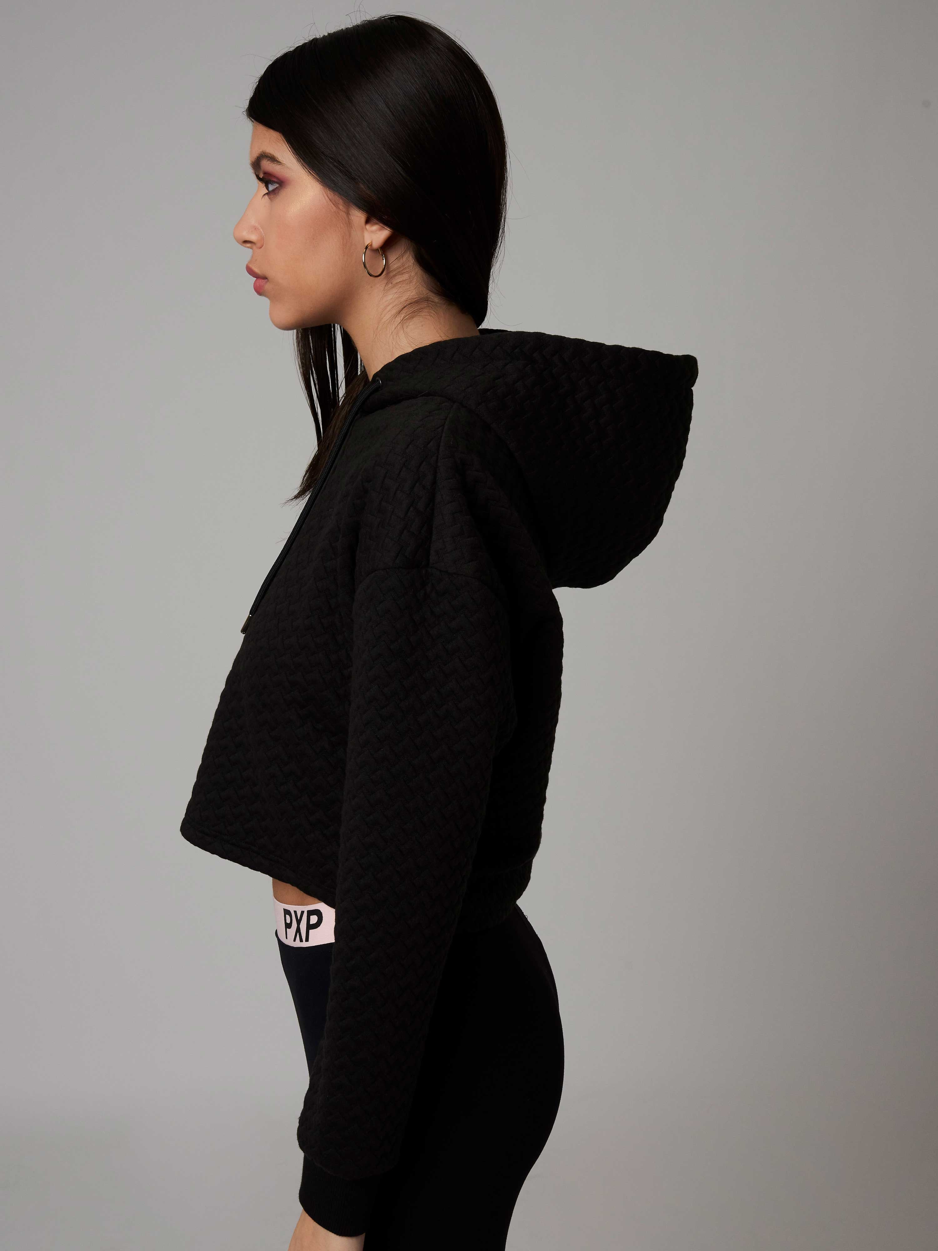 Sudadera con capucha crop top-4