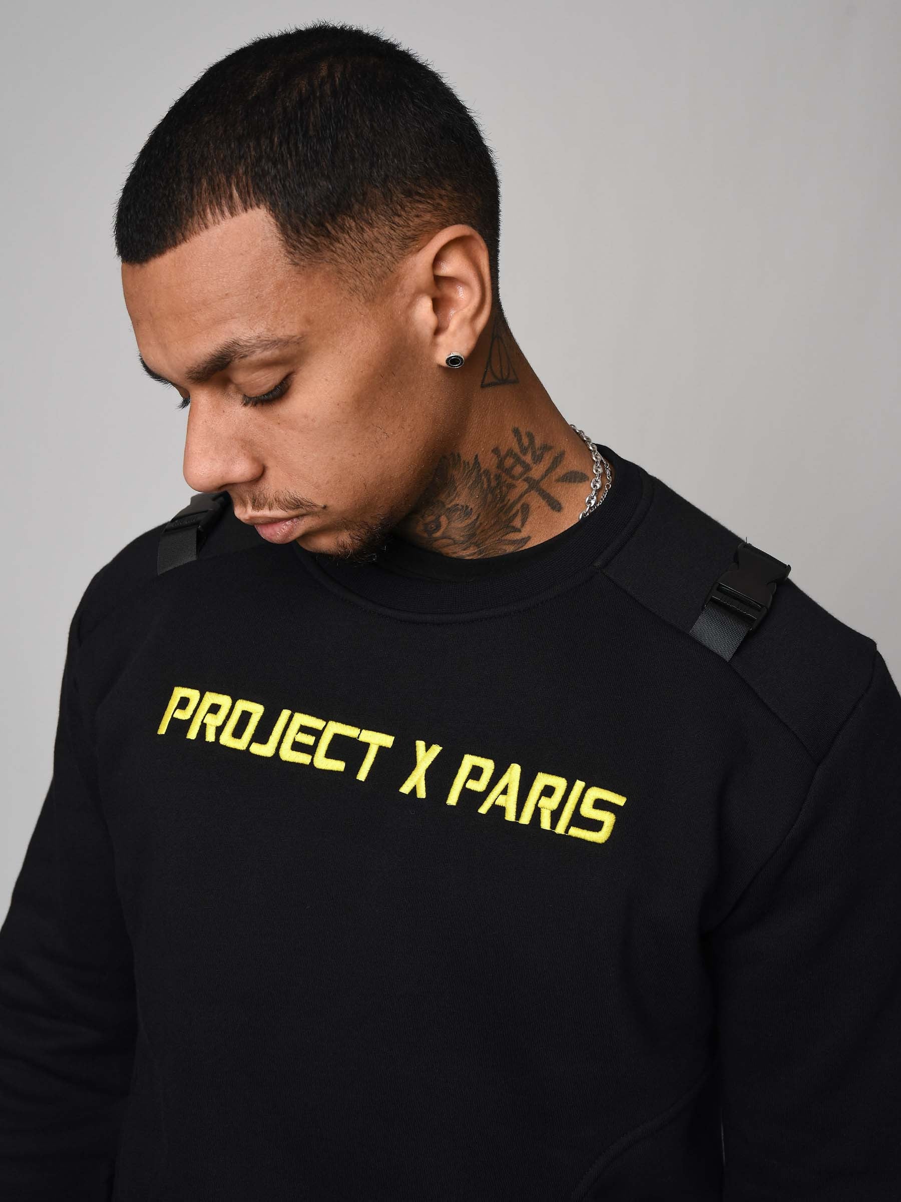 Sweatshirt med plastclips detaljer-4