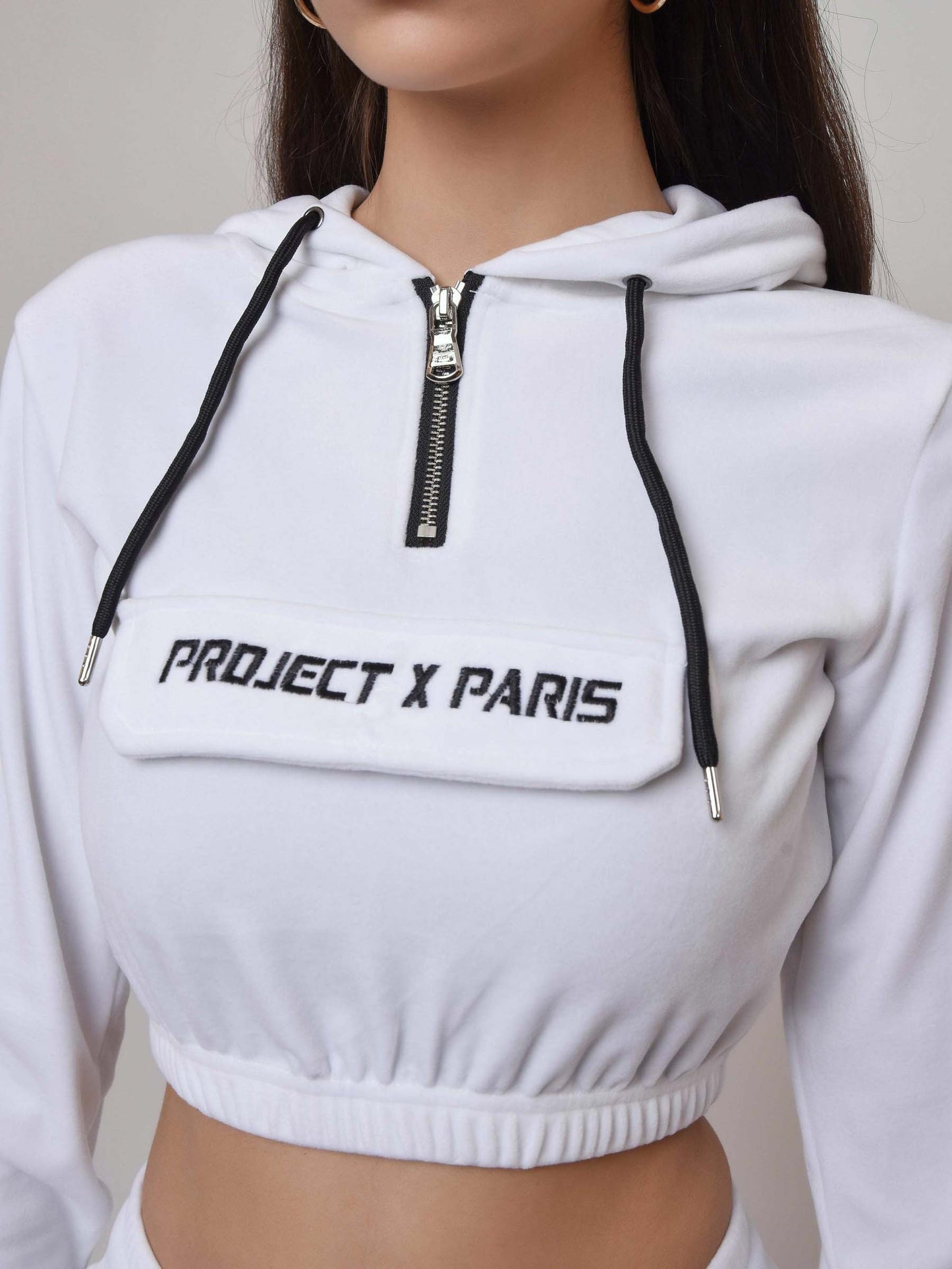 sweat-velours-court-a-capuche-femme-project-x-paris-f192045-blanc