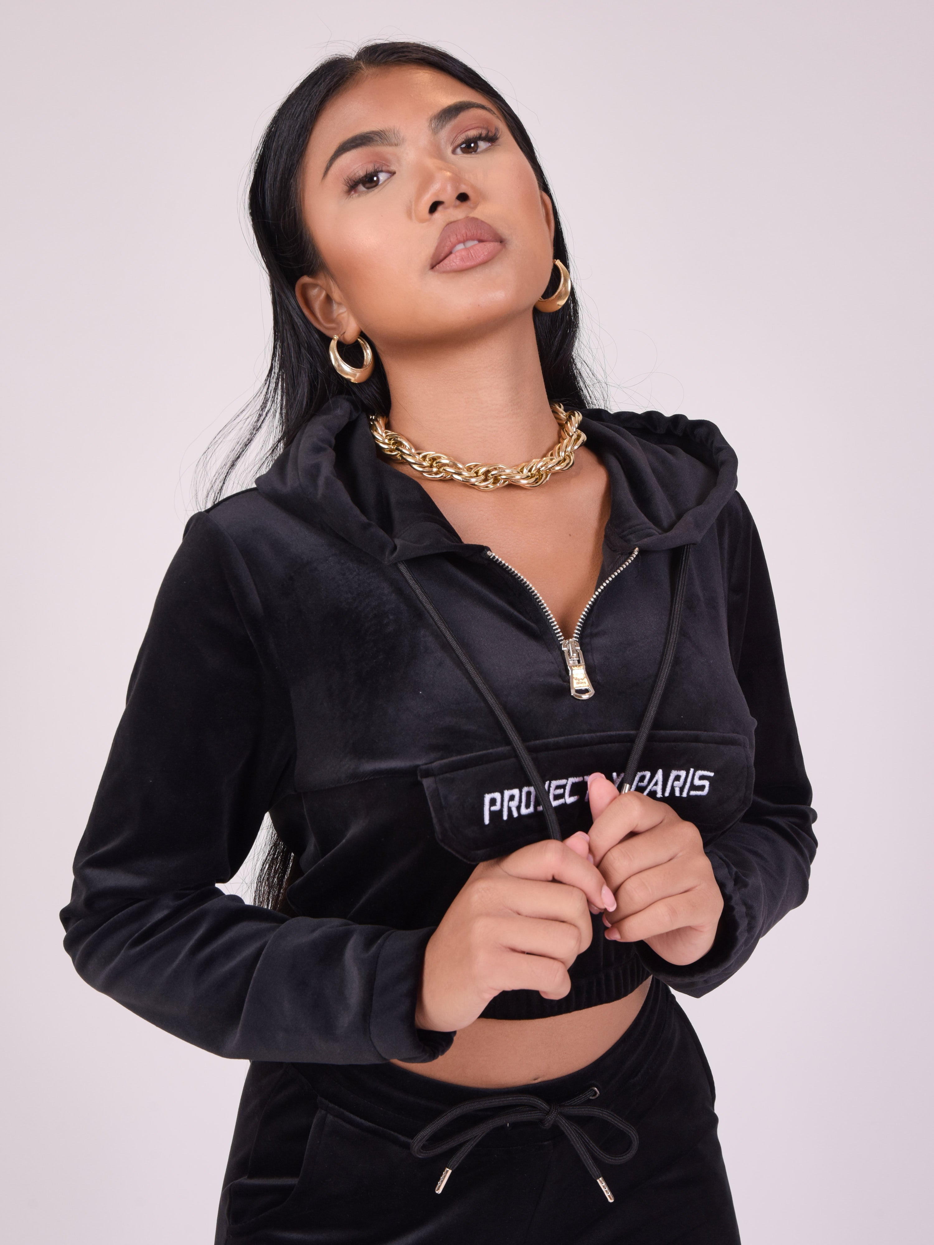 sweat-velours-court-a-capuche-femme-project-x-paris-f192045-noir
