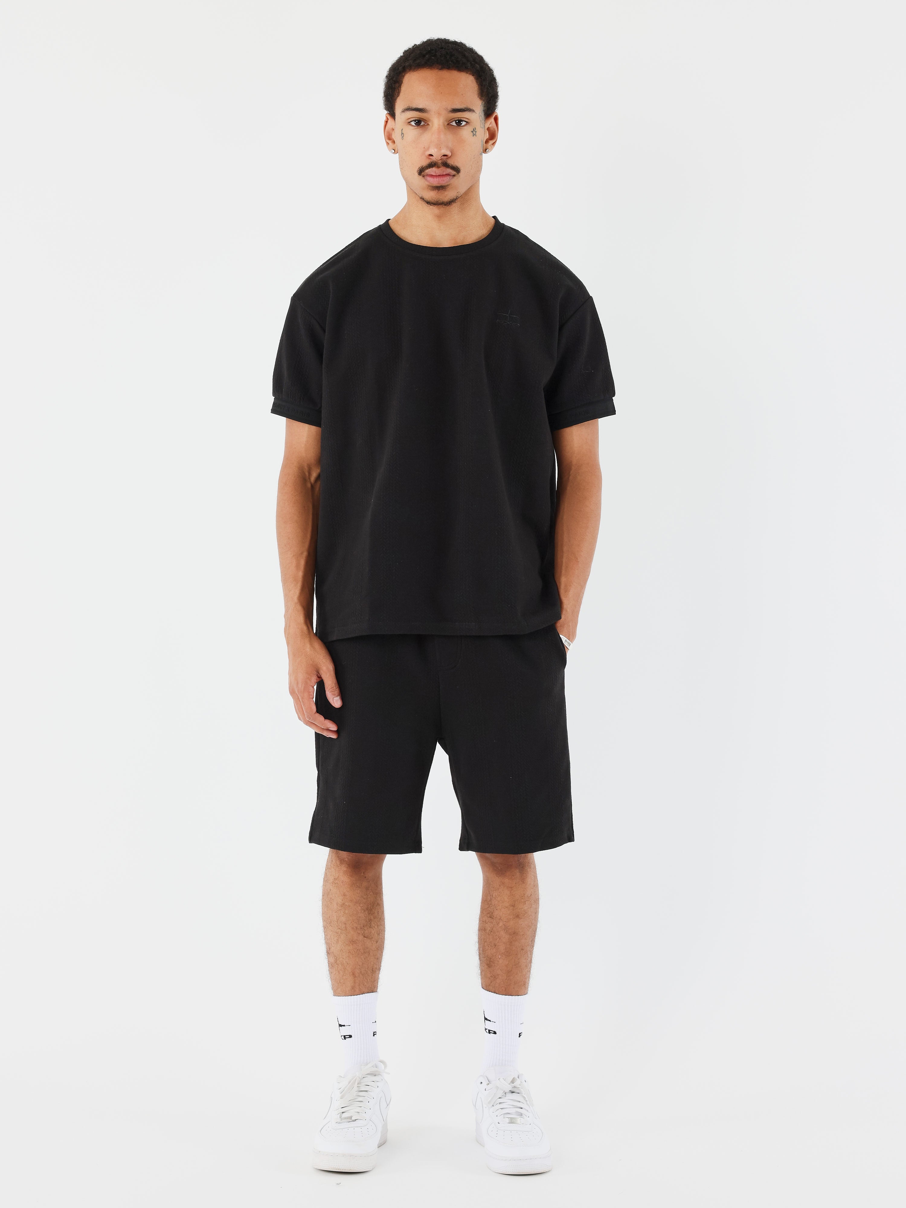 Camiseta con cuello alto de punto-3