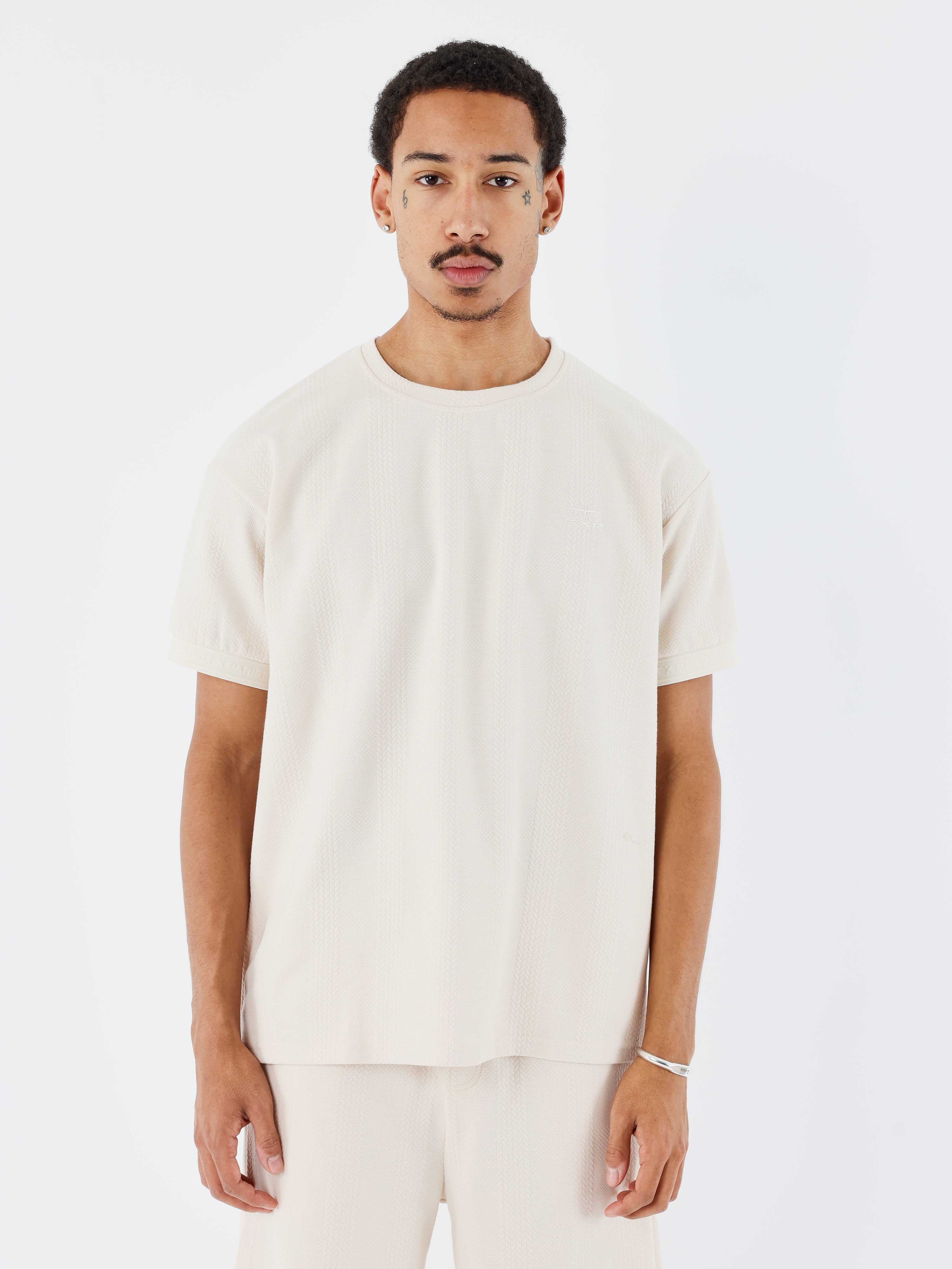 Camiseta con cuello alto de punto-1