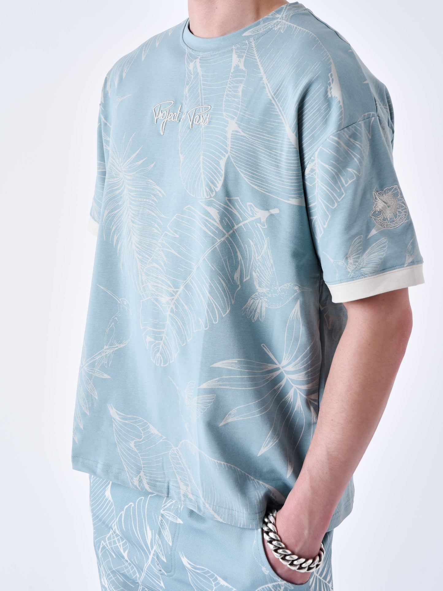t-shirt-imprime-luxuriant-bleu-vert