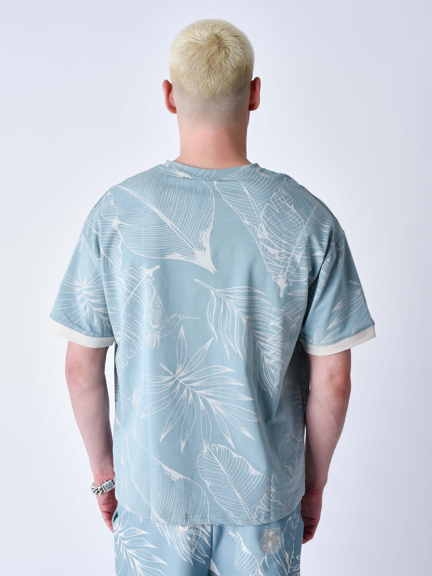 t-shirt-imprime-luxuriant-bleu-vert