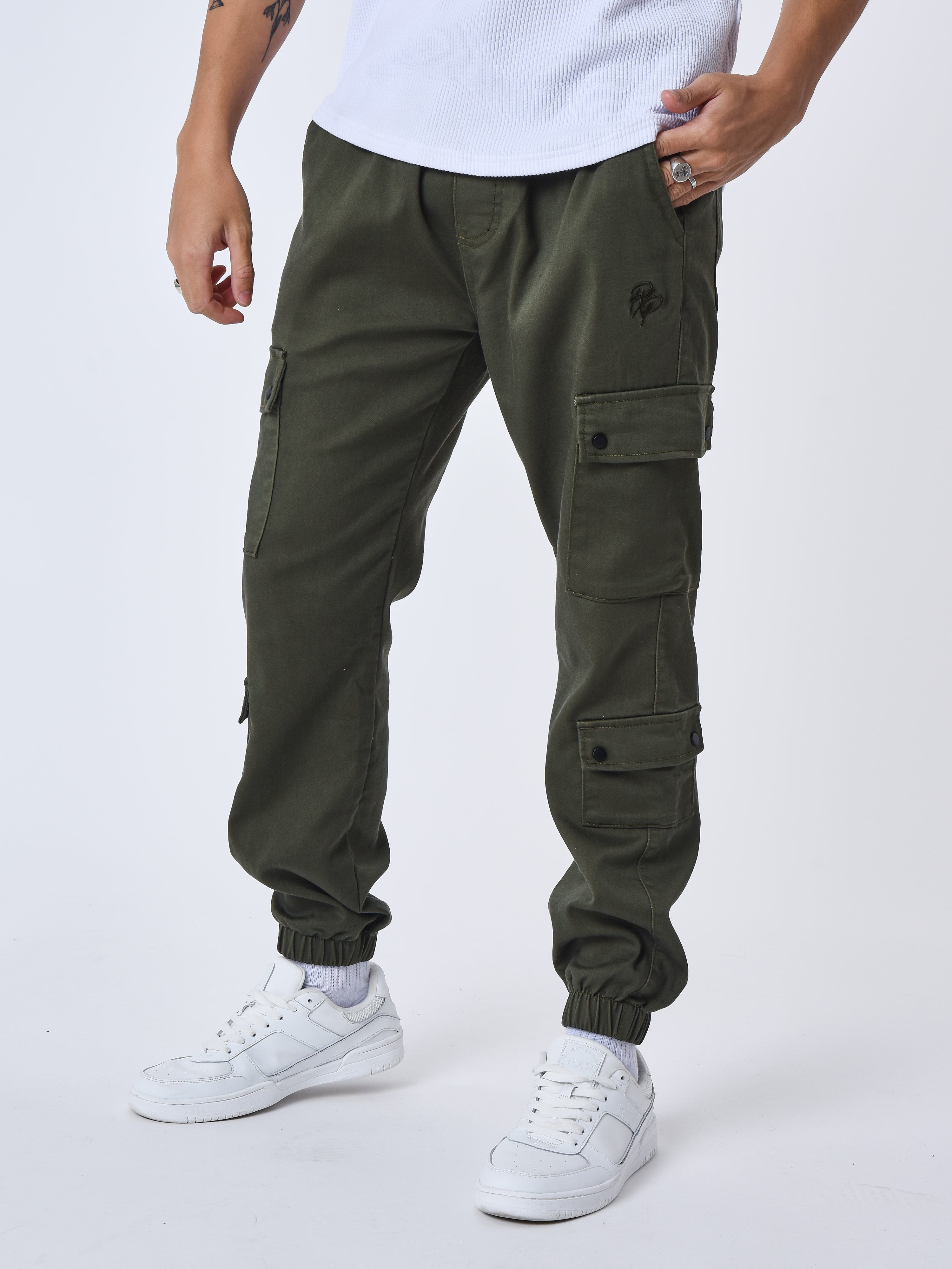 Cargo multi-poches avec serrage élastique-4