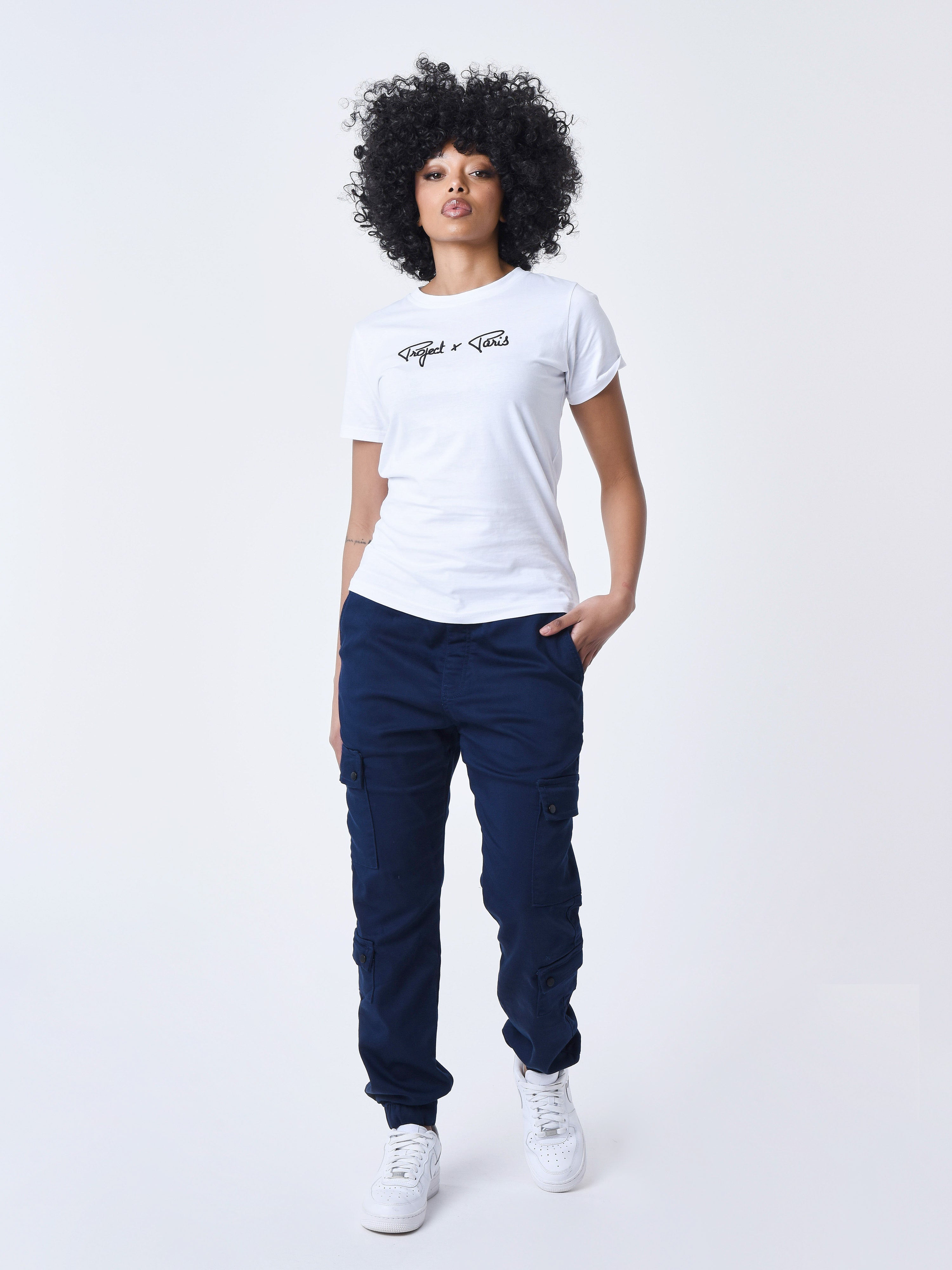 Pantalón cargo multi-bolsillos con ajuste elástico-7